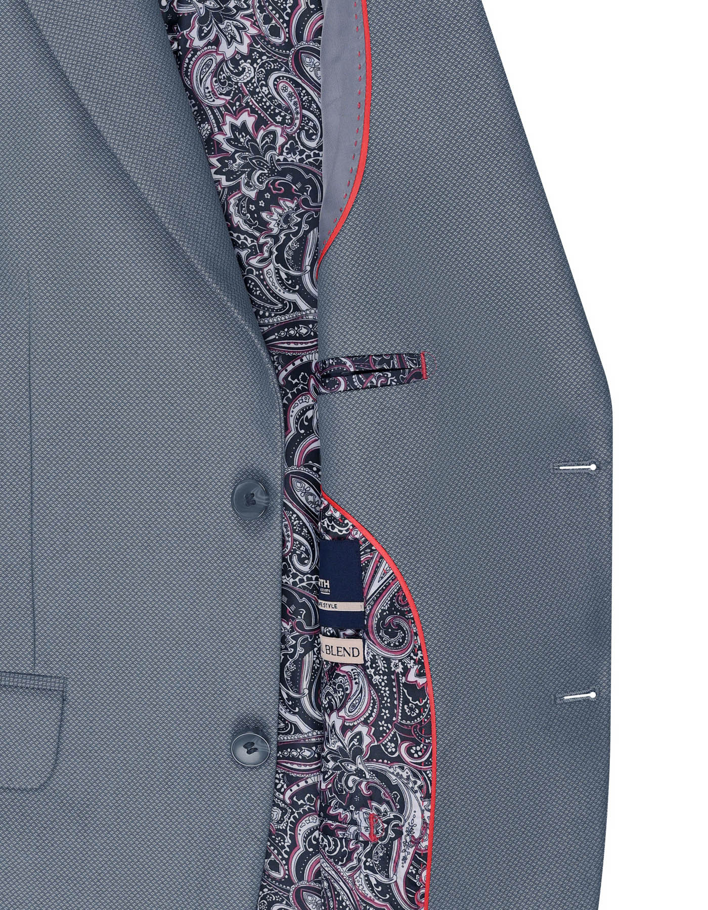 Grey Texture Tailored Smart Fit Coat - Image 5