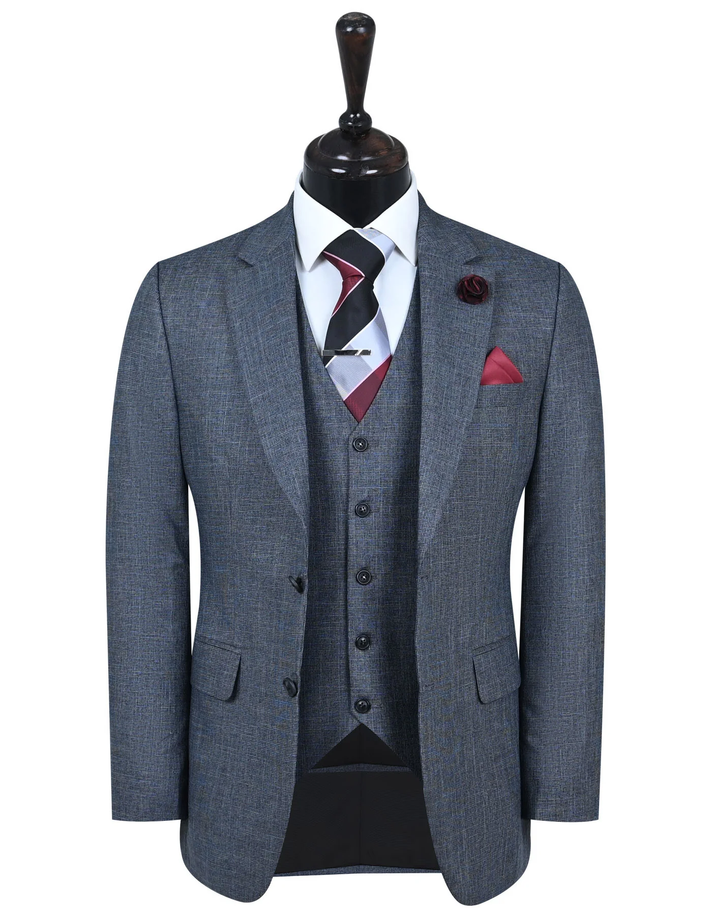 Grey Texture Tailored Smart Fit Suit