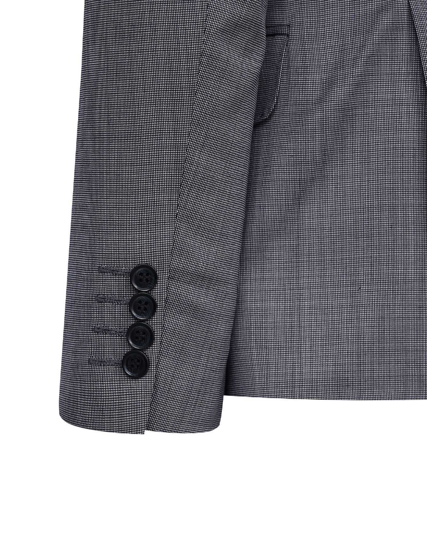 Grey Texture Tailored Smart Fit Suit - Image 4
