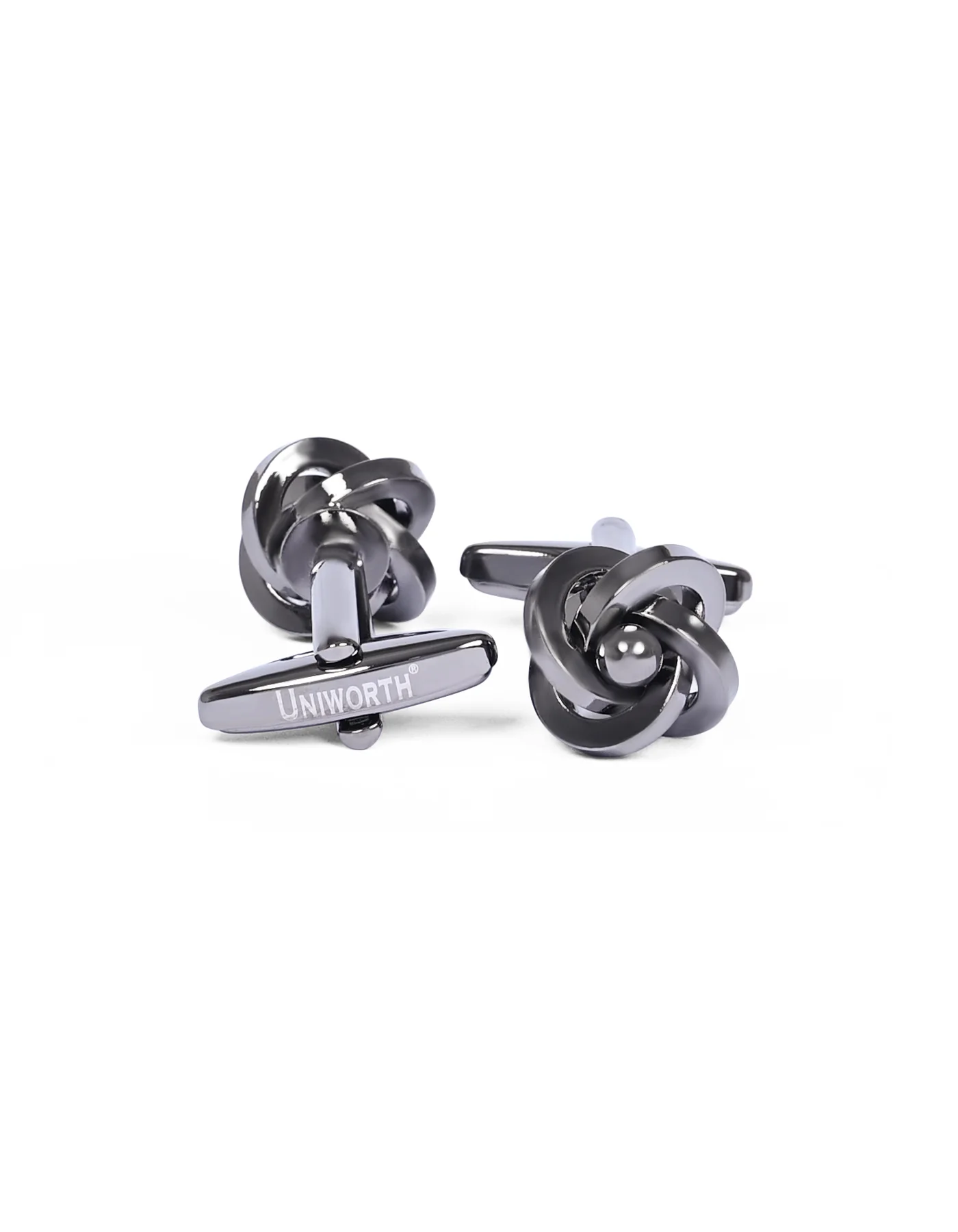 Gun Metallic Circle Cufflink