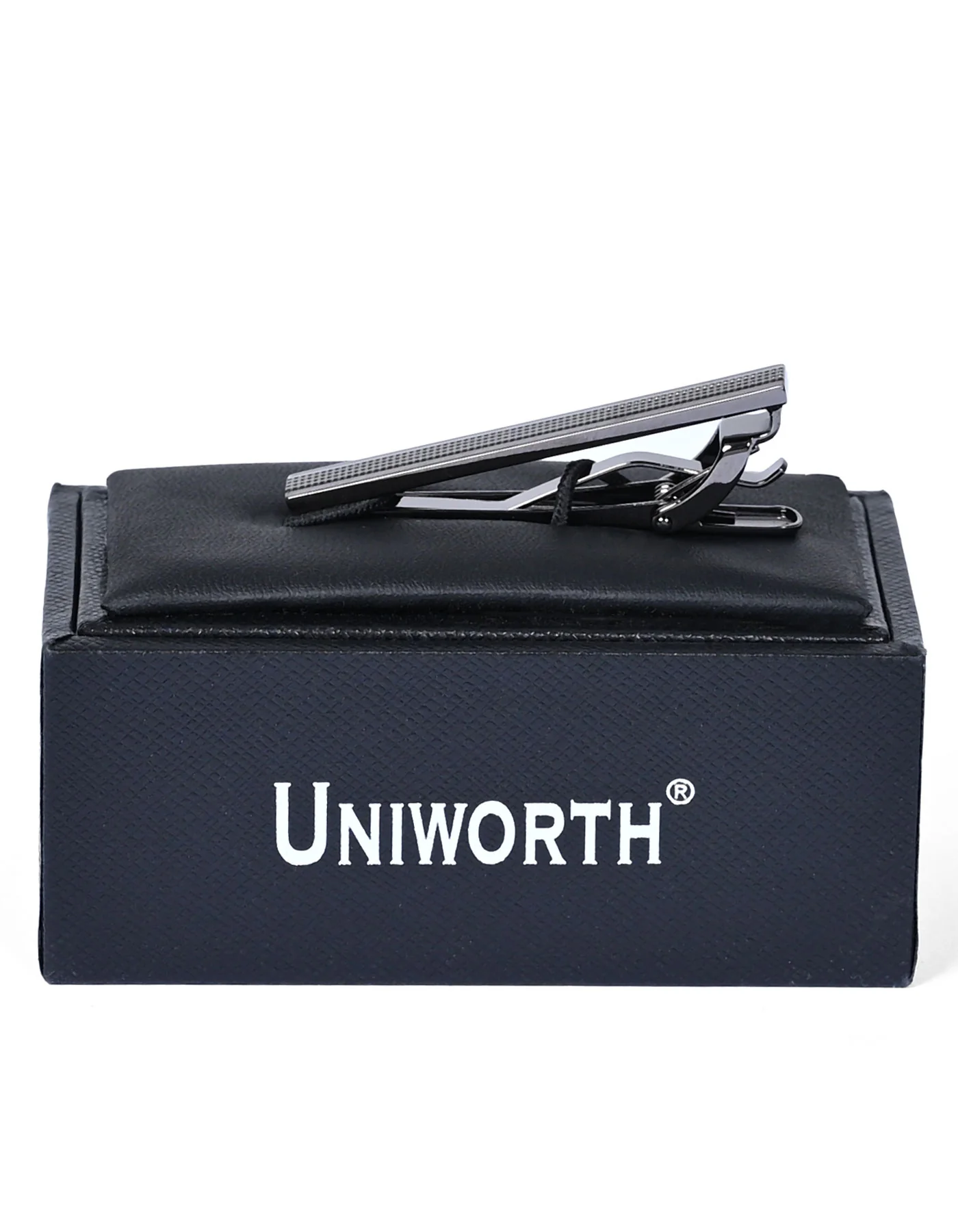 Gun Metallic Texture Tie Pin - Image 3