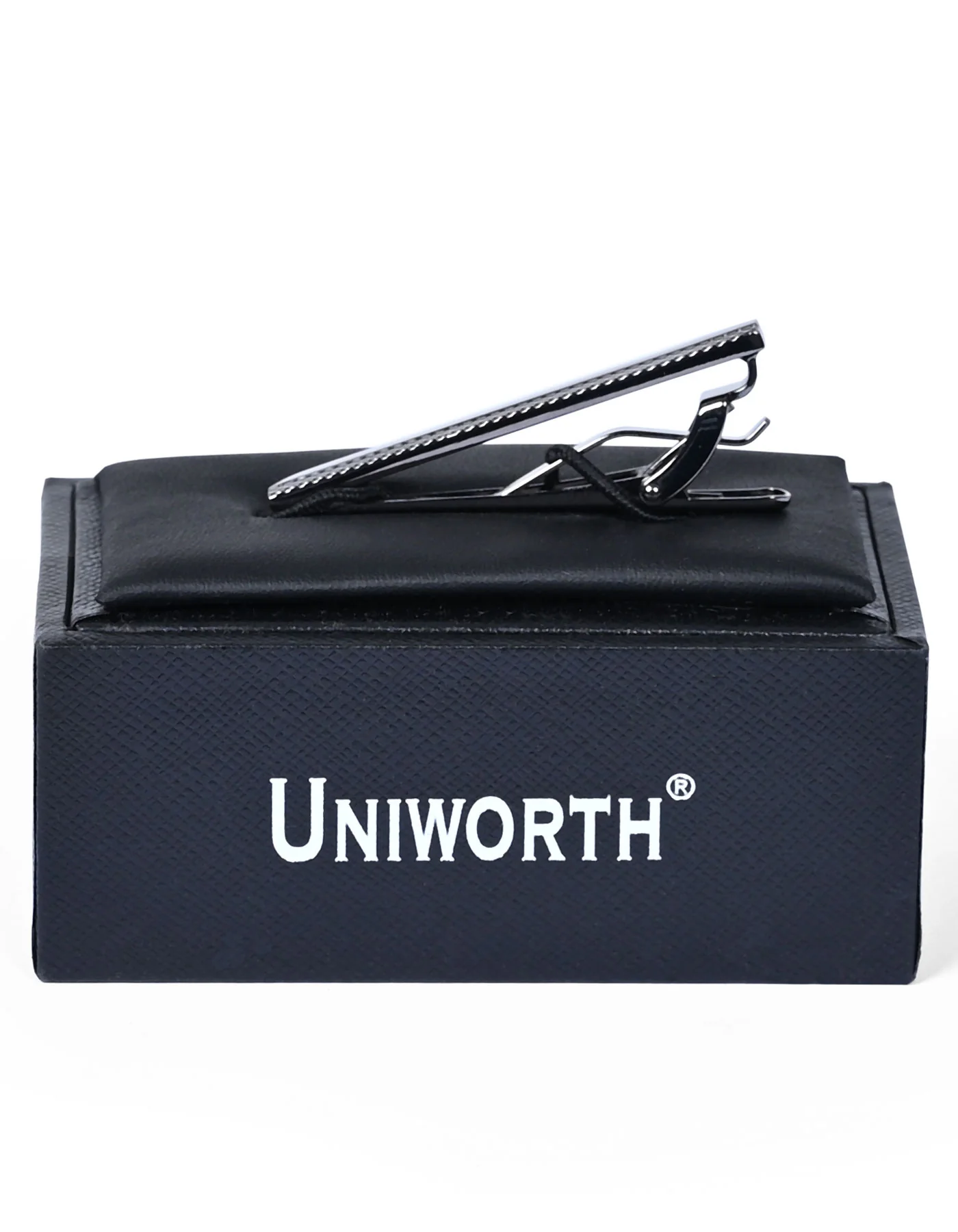 Gun Metallic Texture Tie Pin - Image 3