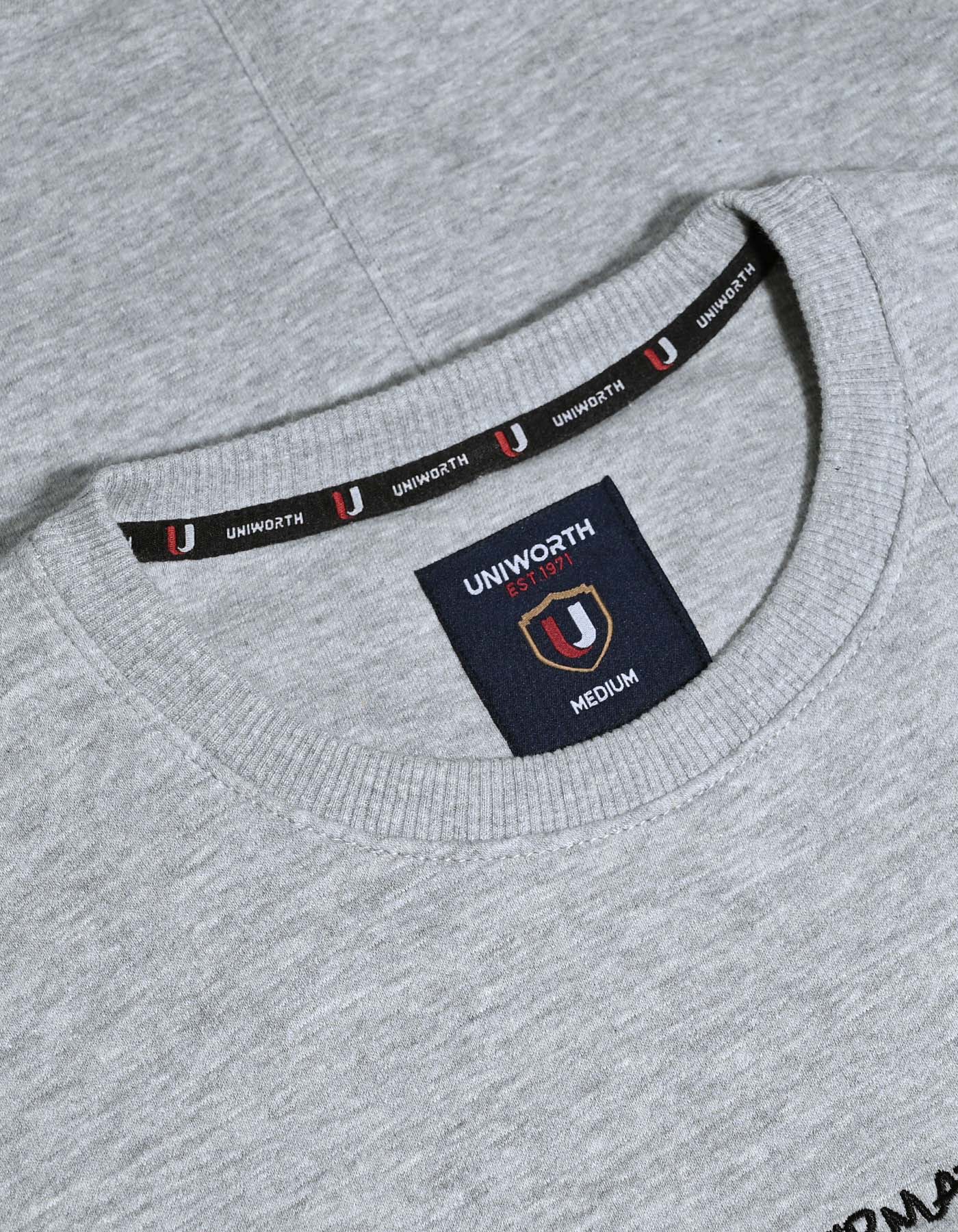 Heather Grey Embroidered Sweatshirt - Image 2