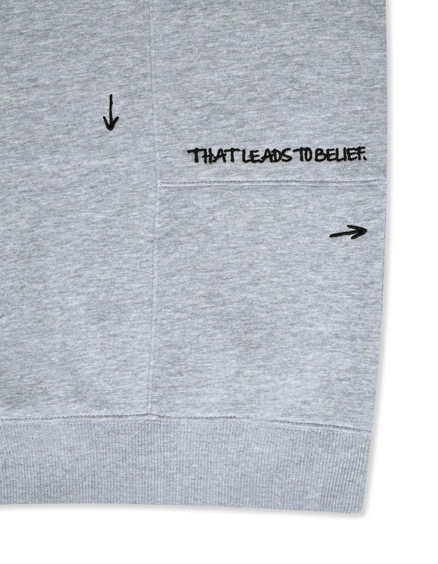 Heather Grey Embroidered Sweatshirt - Image 5