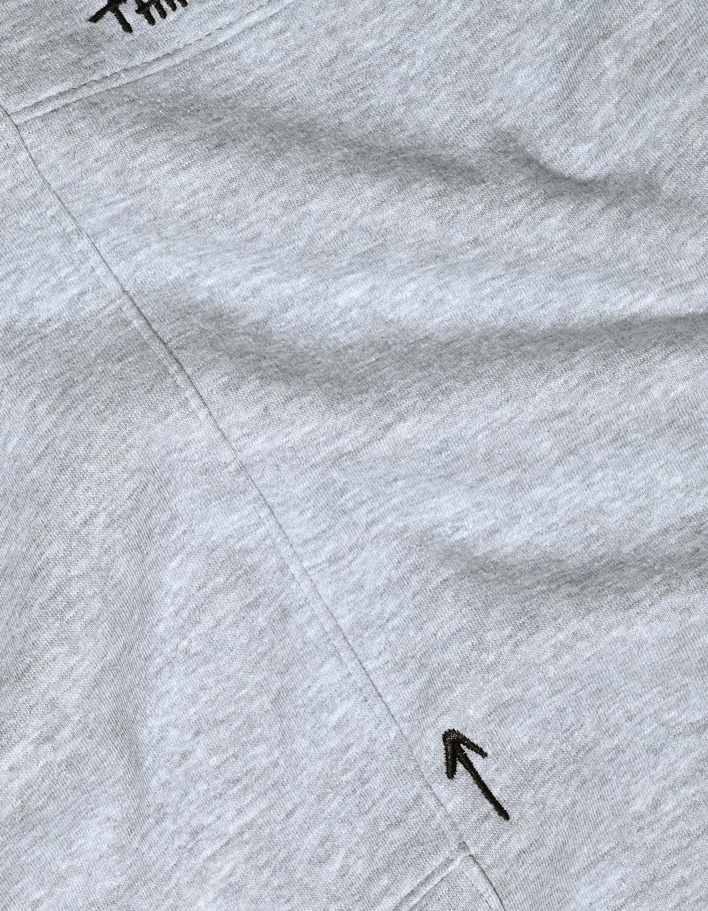 Heather Grey Embroidered Sweatshirt - Image 6