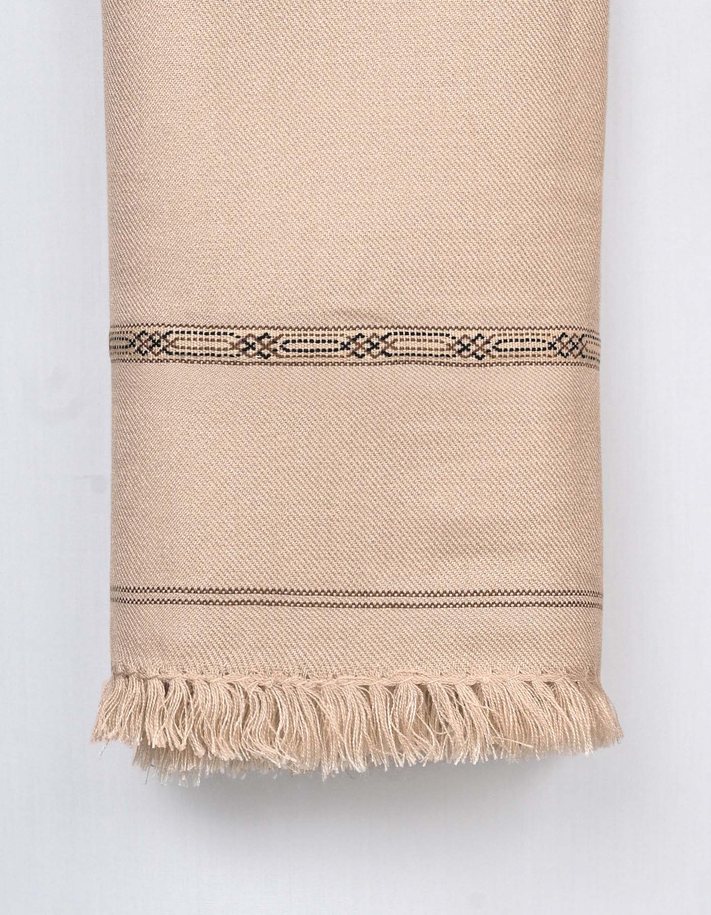 Ivory Plain 100% Acrylic Men Shawl - Image 3