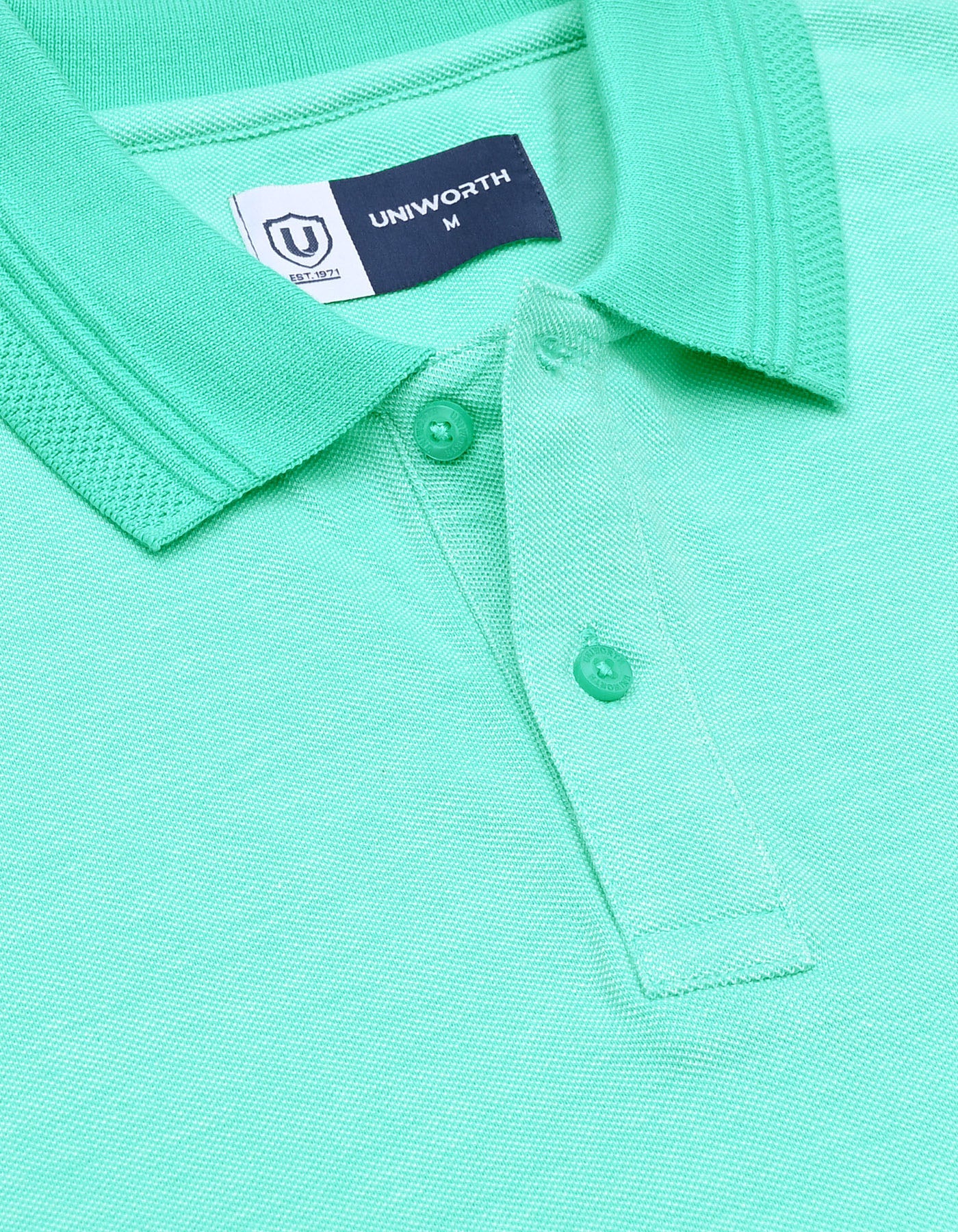 Jelly Mint Plain Pique Polo Shirt - Image 3