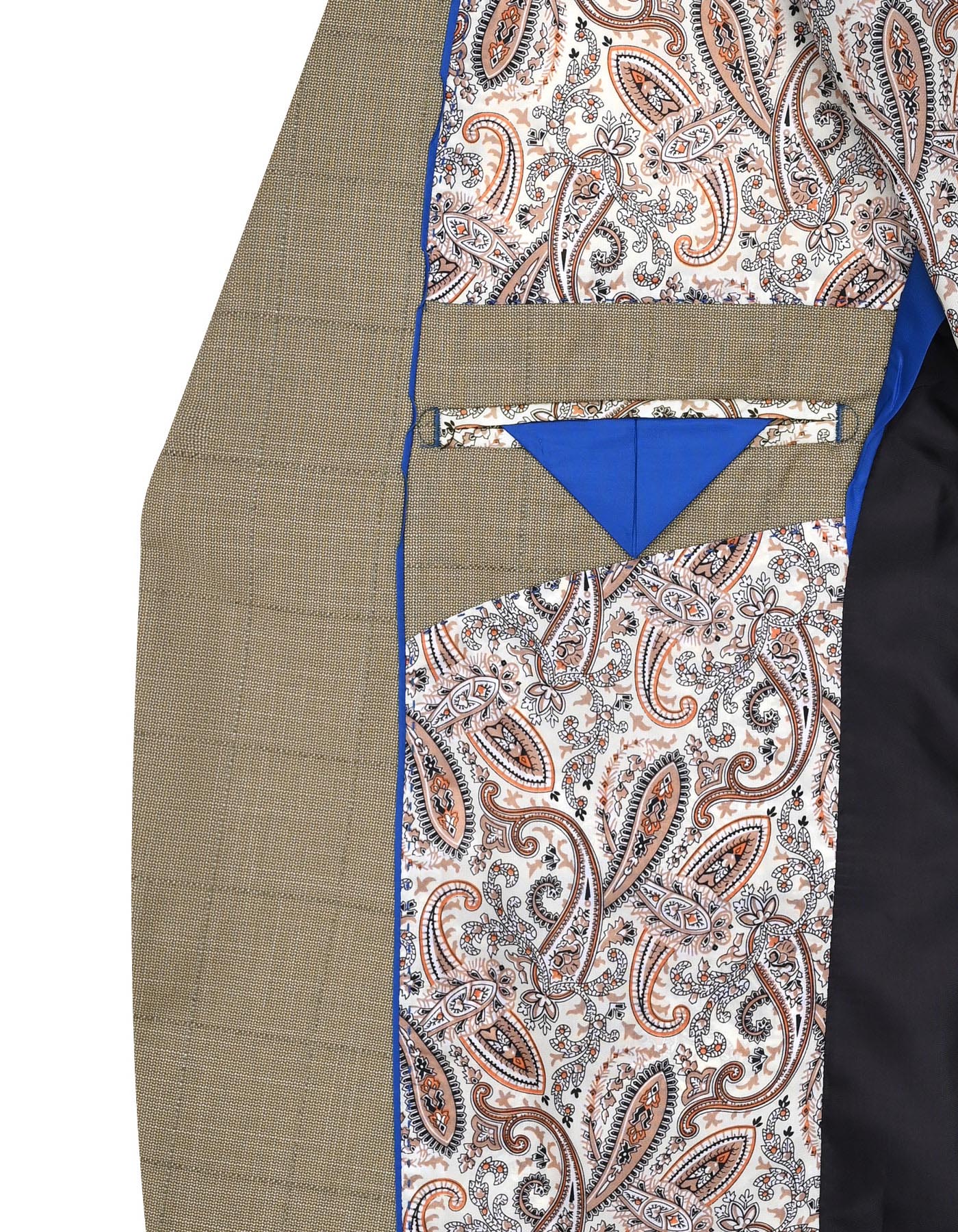 Khaki Check Classic Fit Suit - Image 6