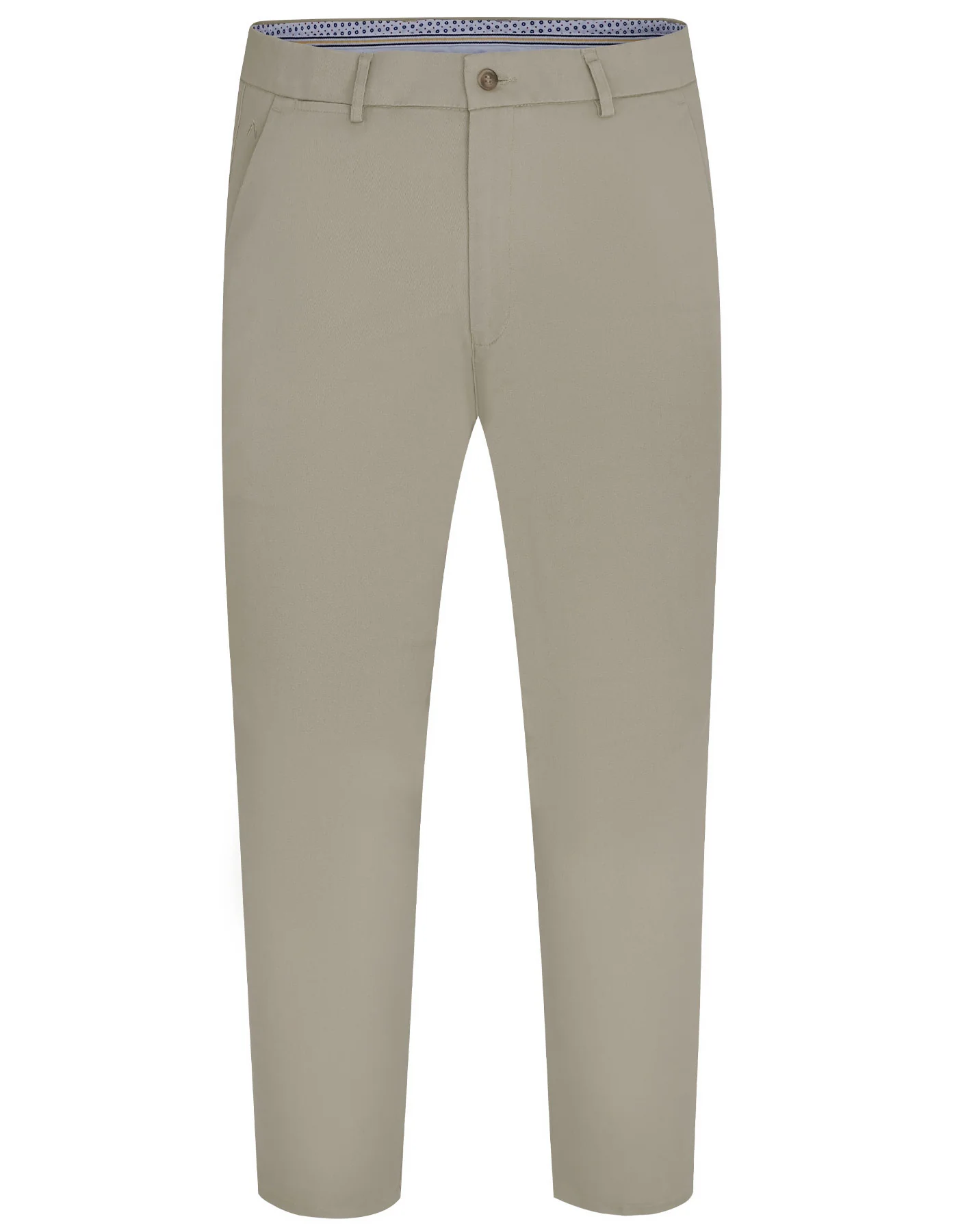 Khaki Plain Classic Fit Cotton Trouser