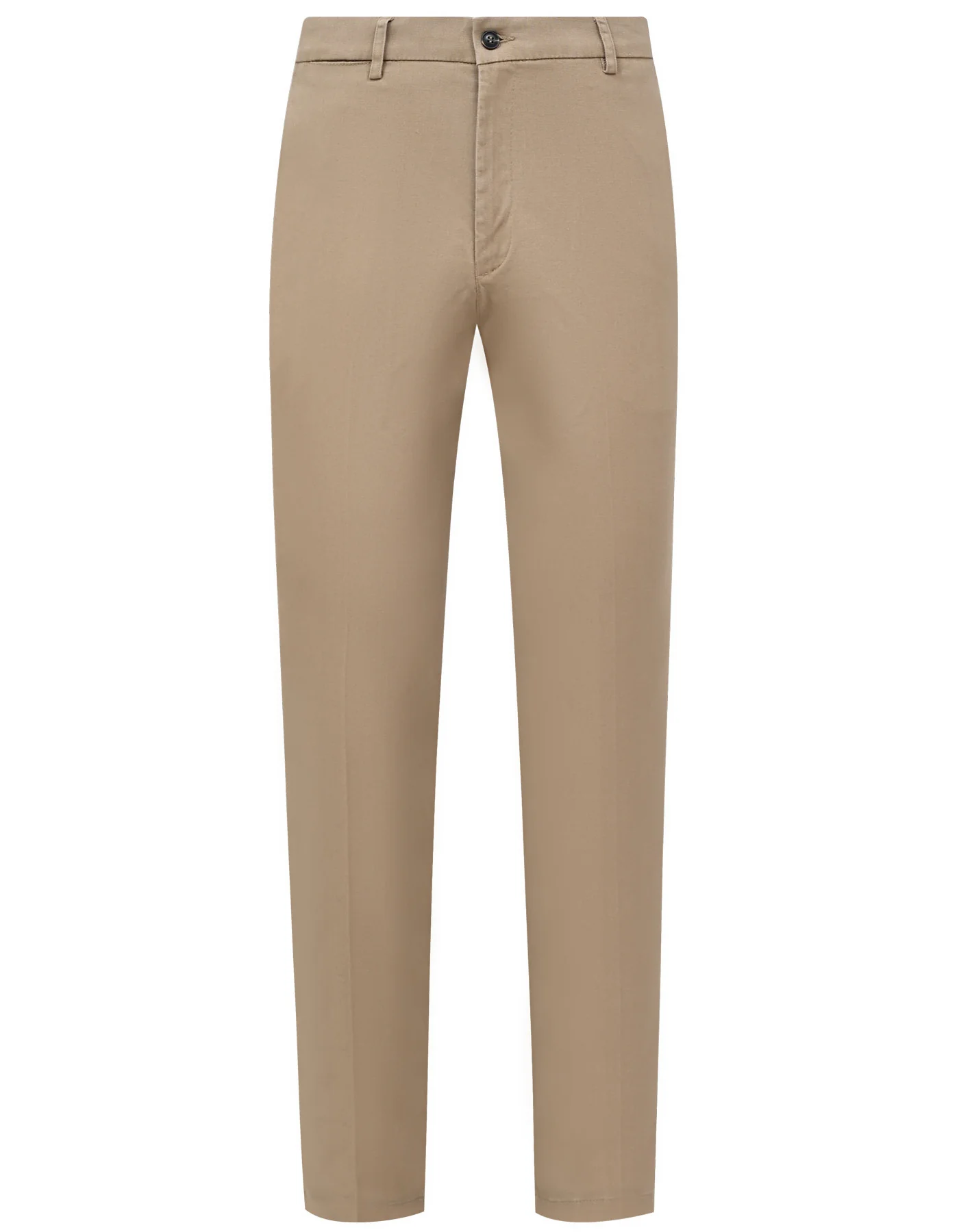 Khaki Plain Classic Fit Cotton Trouser