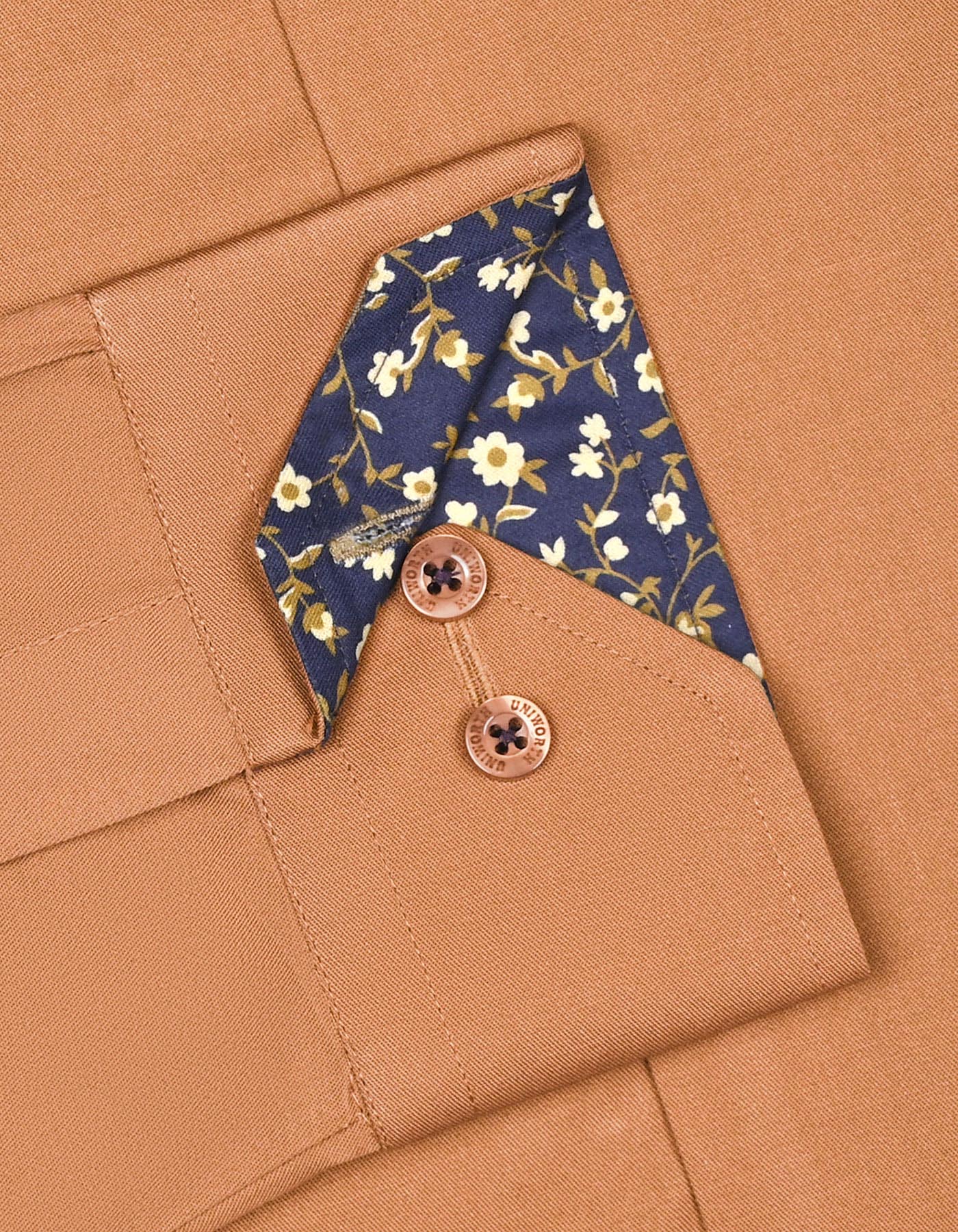 Khaki Plain Classic Fit Shirt - Image 3