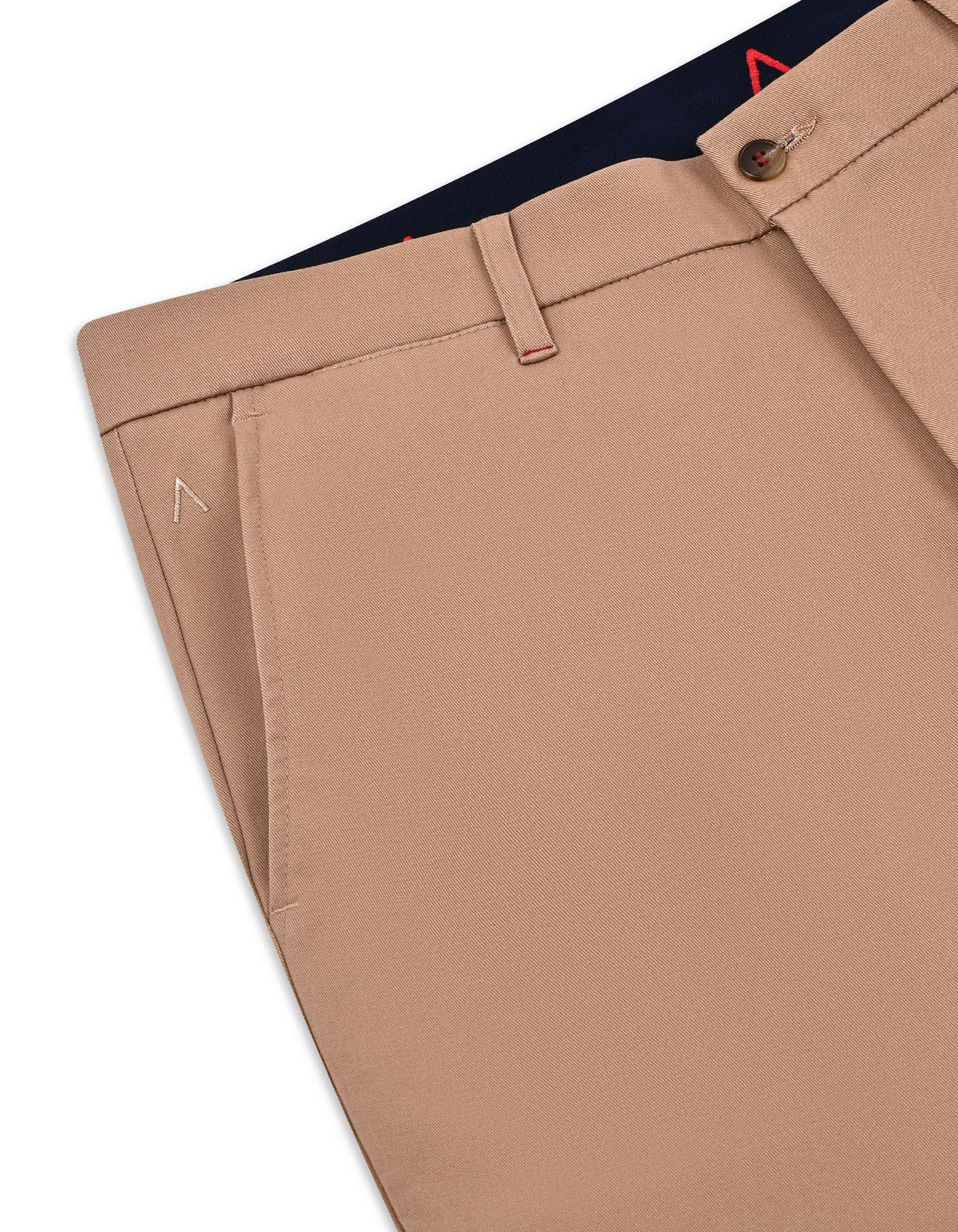 Khaki Plain Smart Fit Cotton Trouser - Image 3