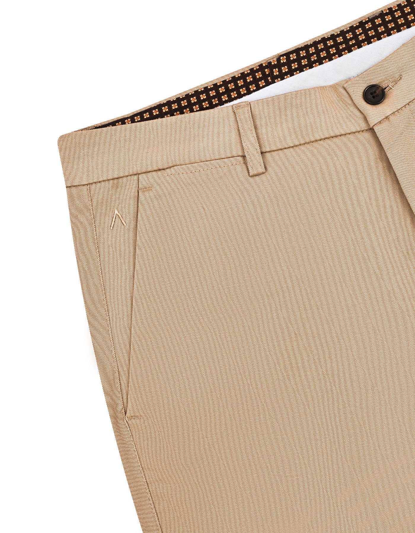 Khaki Plain Classic Fit Cotton Trouser - Image 3