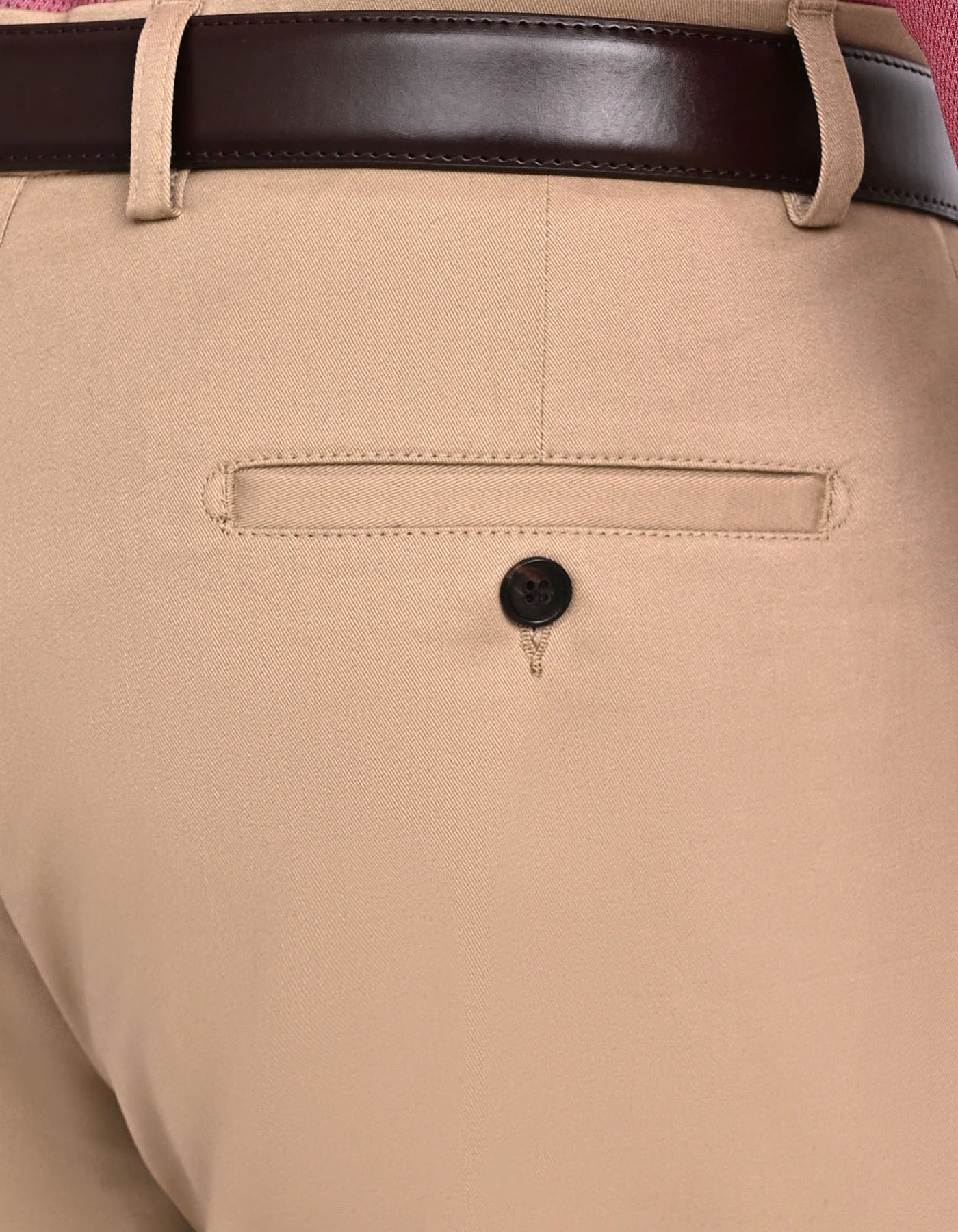 Khaki Plain Classic Fit Cotton Trouser - Image 5