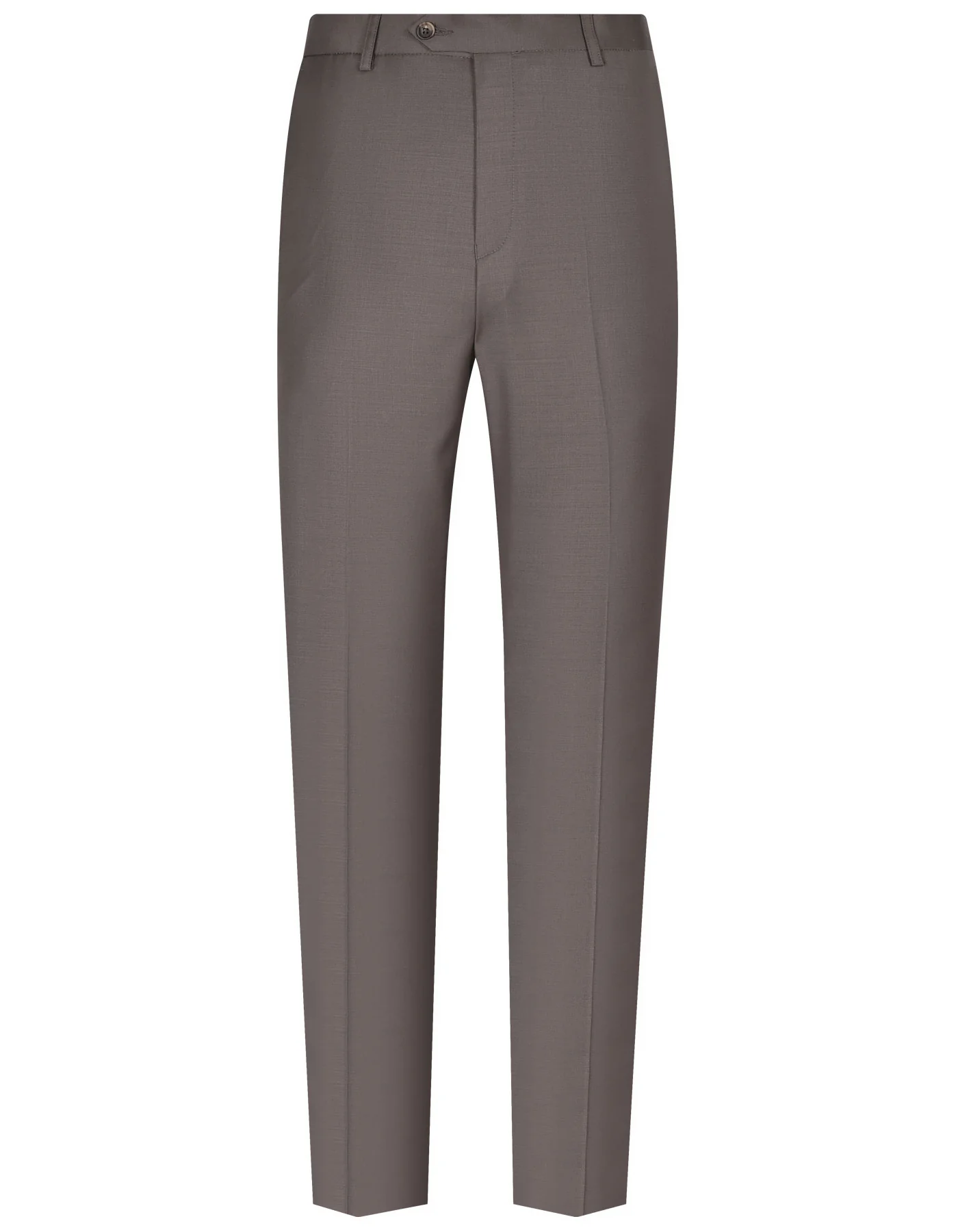 Khaki Plain Tailored Smart Fit Formal Trouser