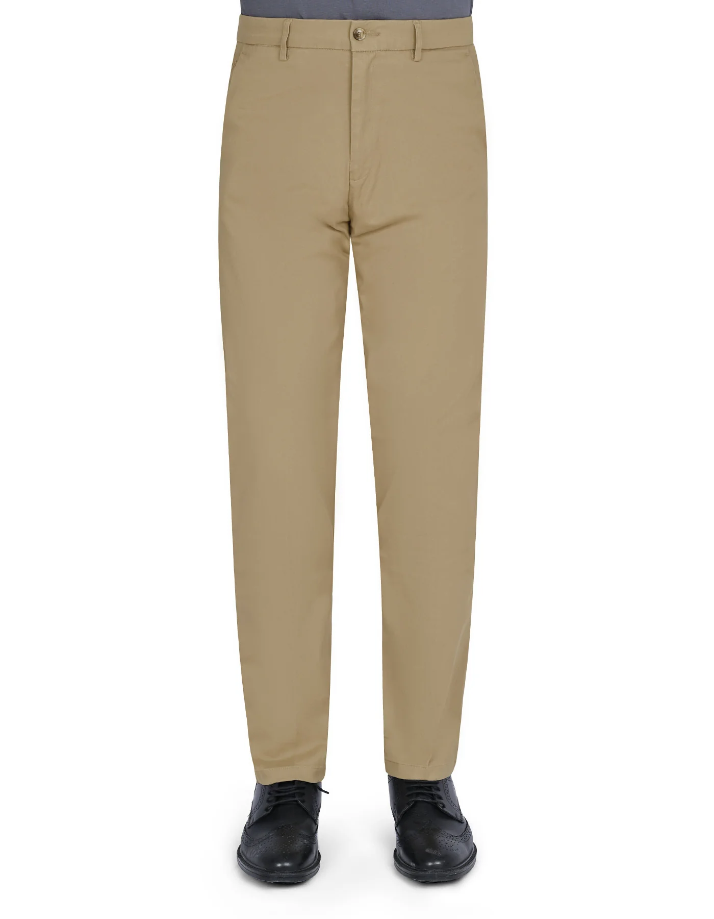 Khaki Smart Fit Cotton Trouser