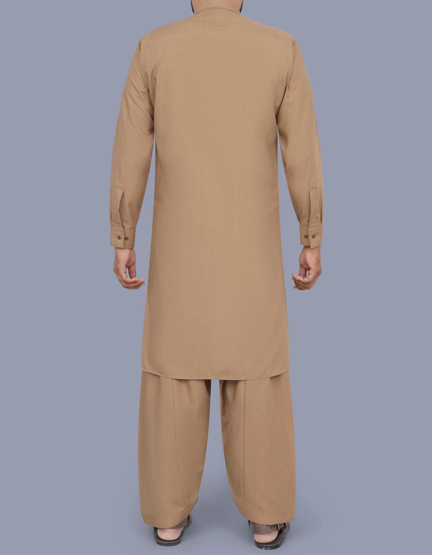 Khaki Texture Kameez Shalwar - Image 4