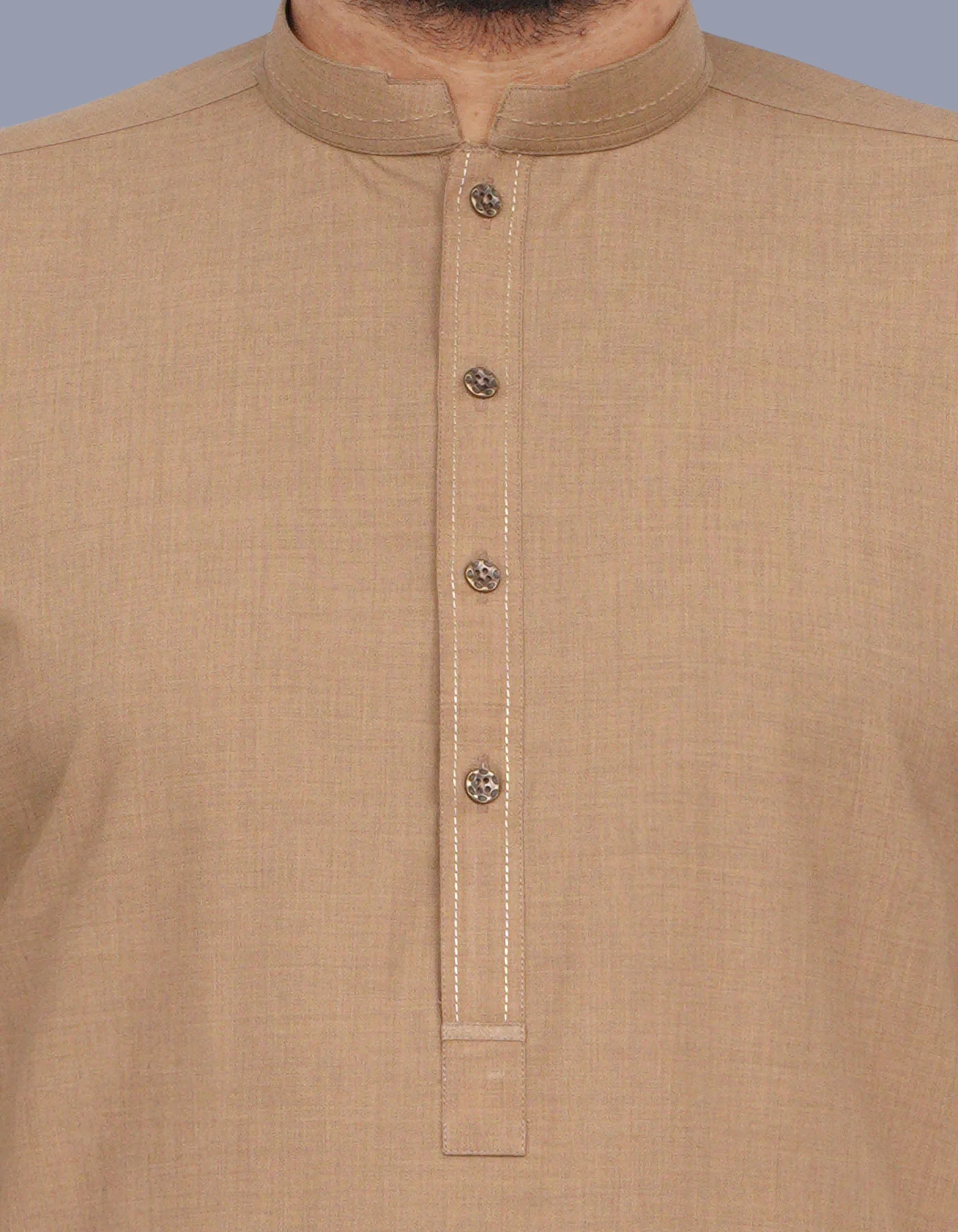 Khaki Texture Kameez Shalwar - Image 2