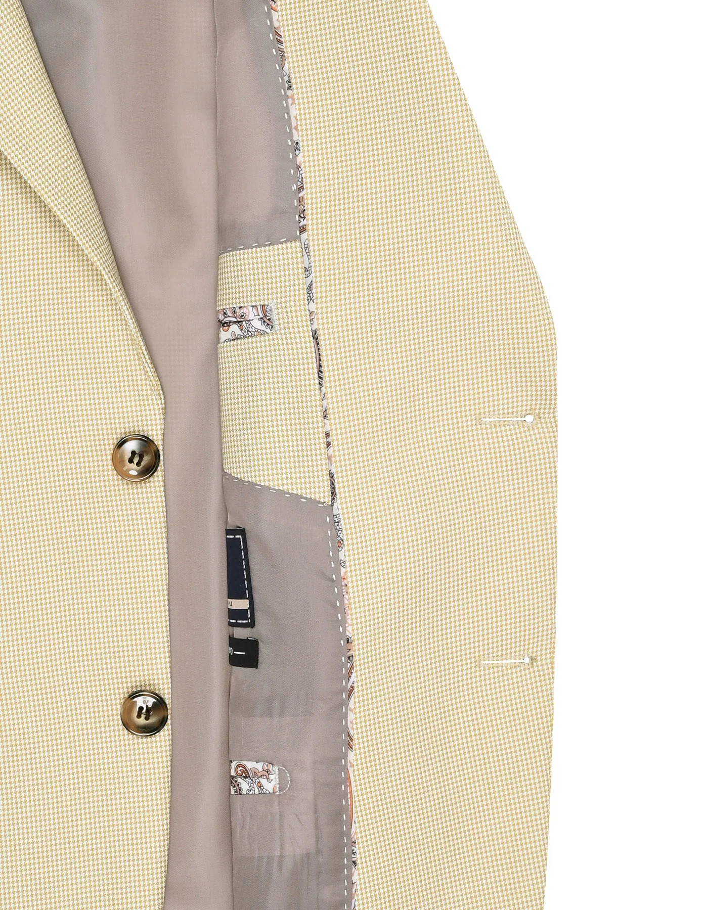 Khaki Texture Tailored Smart Fit Coat - Image 5