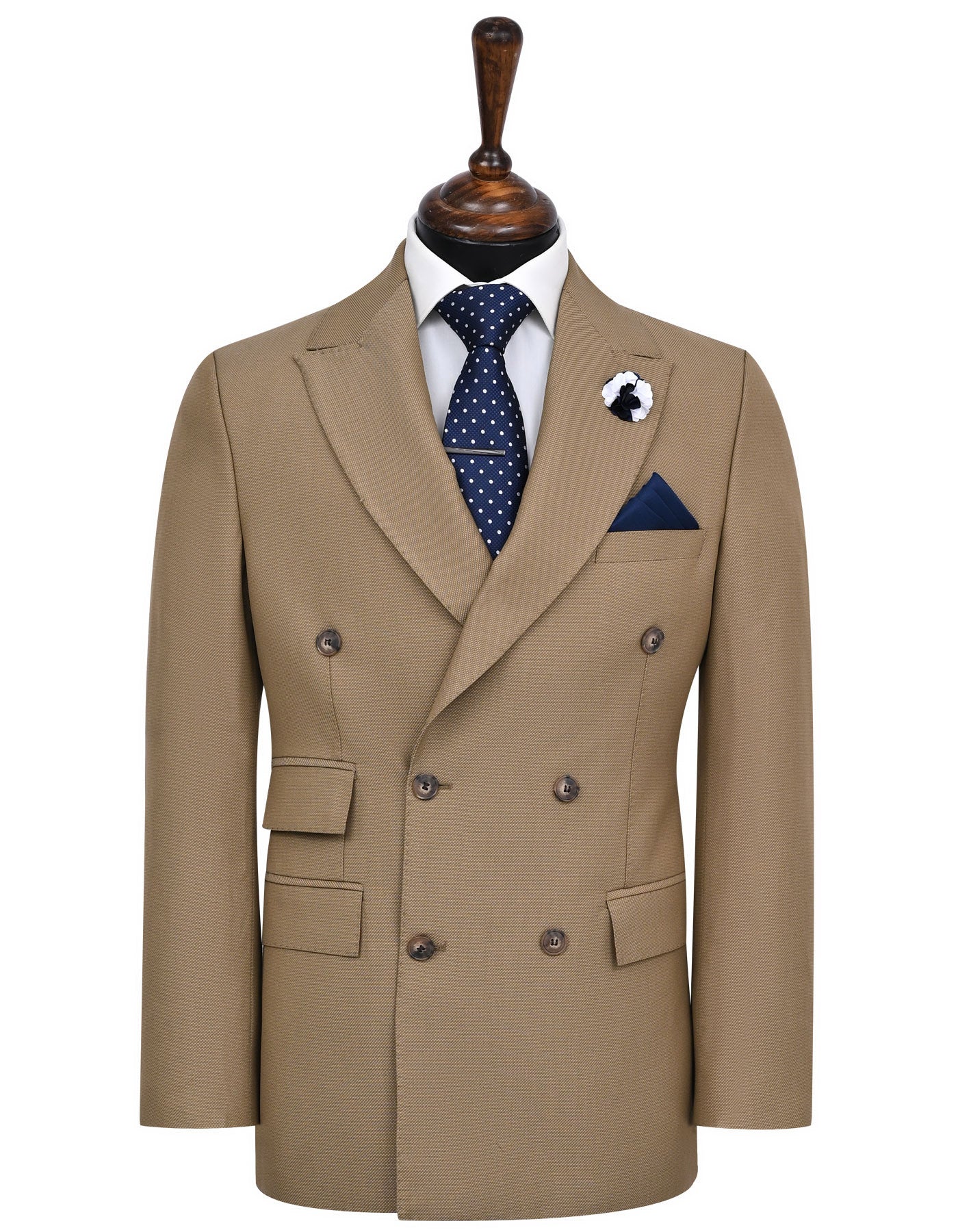 Khaki Texture Tailored Smart Fit Suit