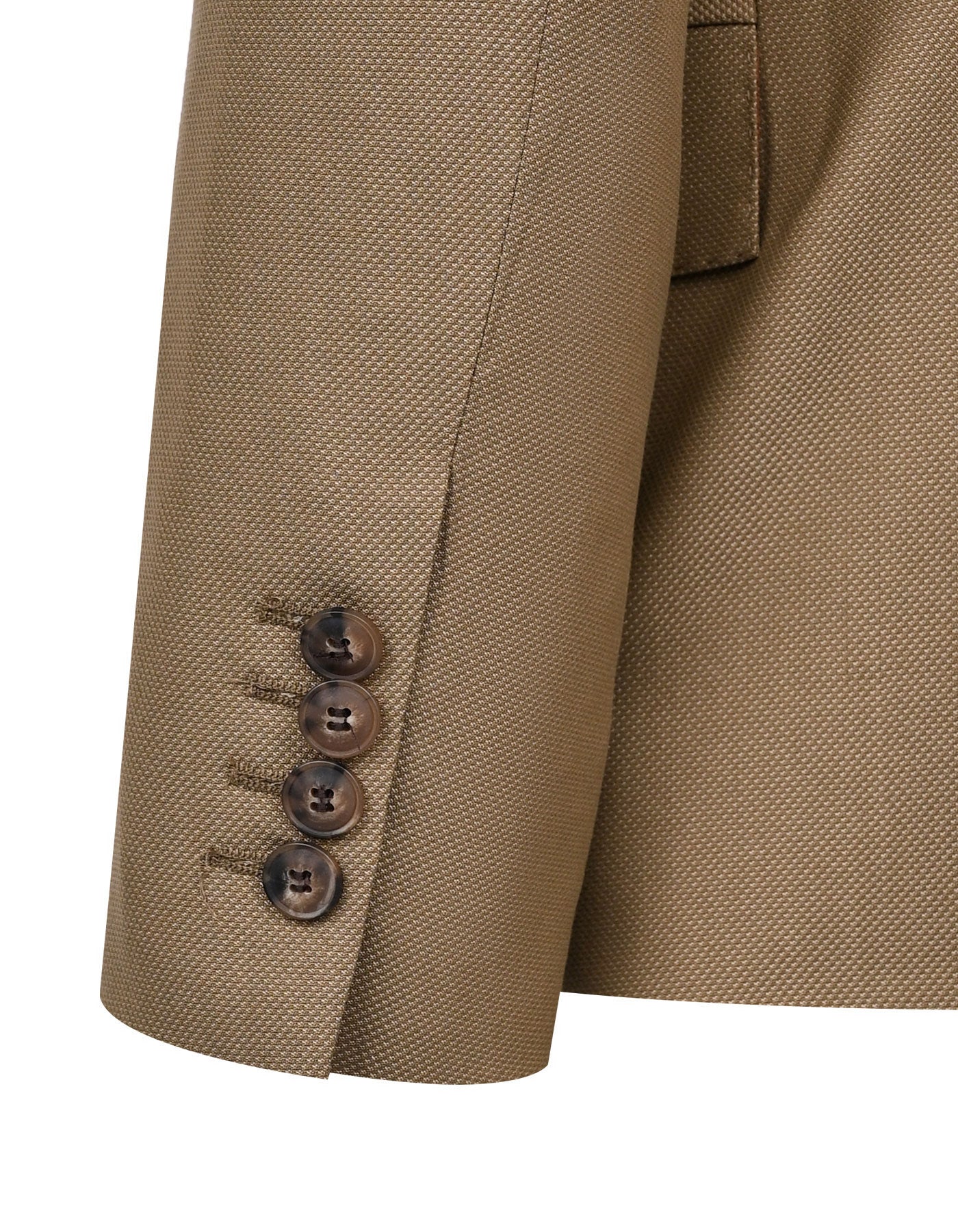 Khaki Texture Tailored Smart Fit Suit - Image 4