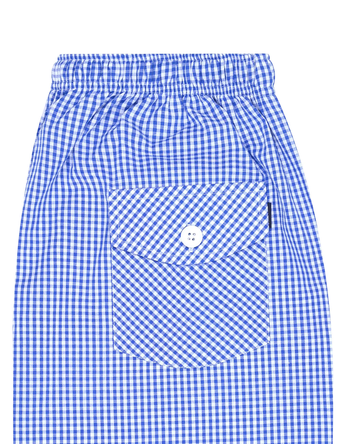 L Blue Check Cross Pocket Woven Pajama - Image 3