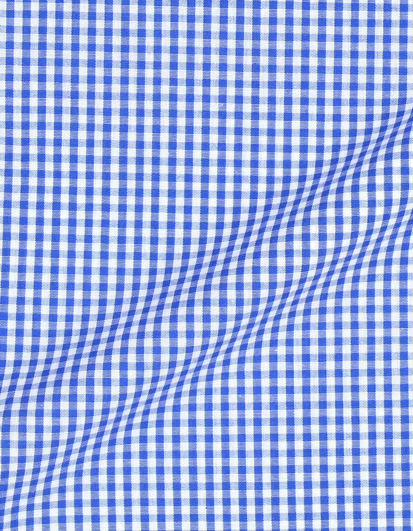 L Blue Check Cross Pocket Woven Pajama - Image 4