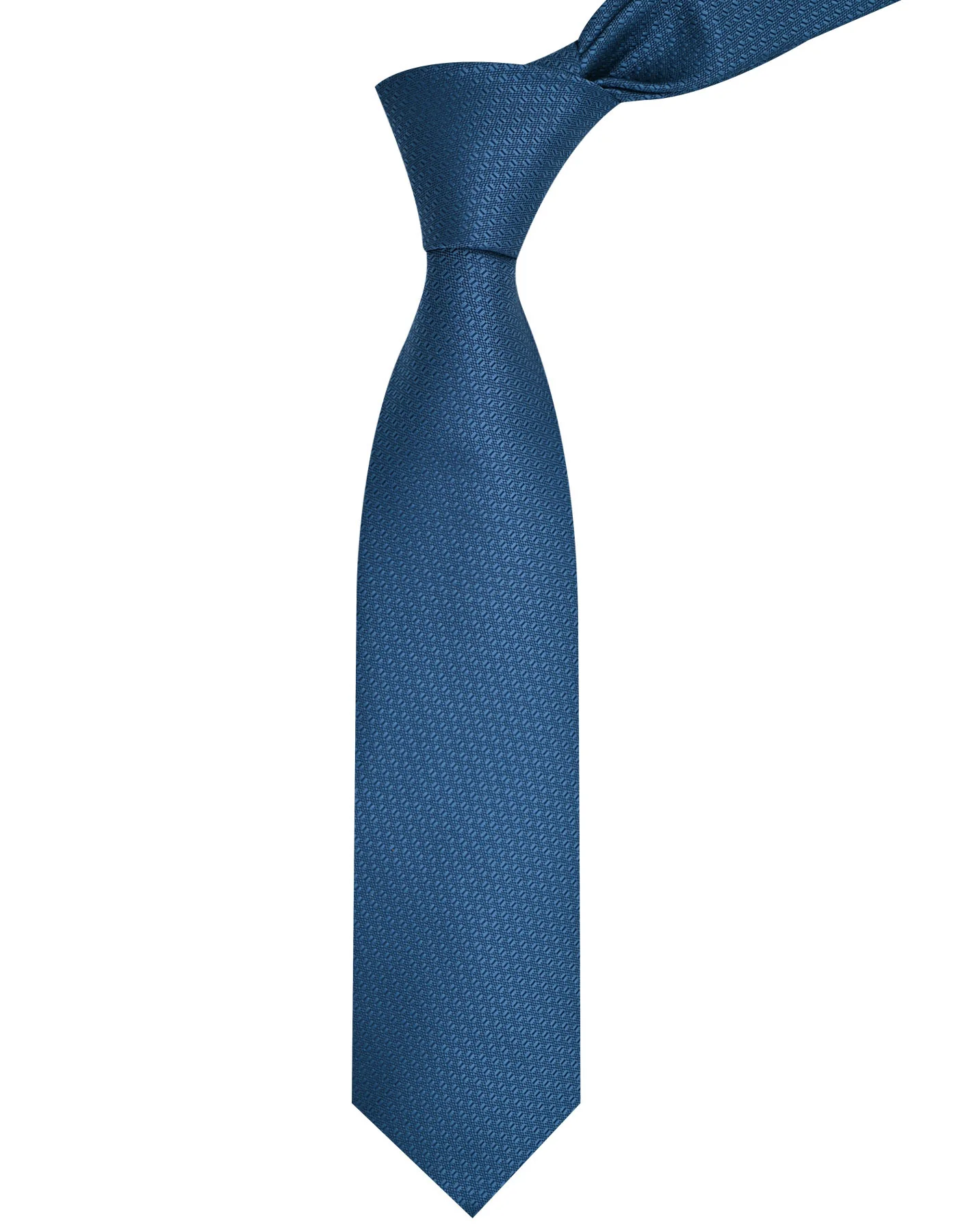 L Blue Geometric Tie - Image 2