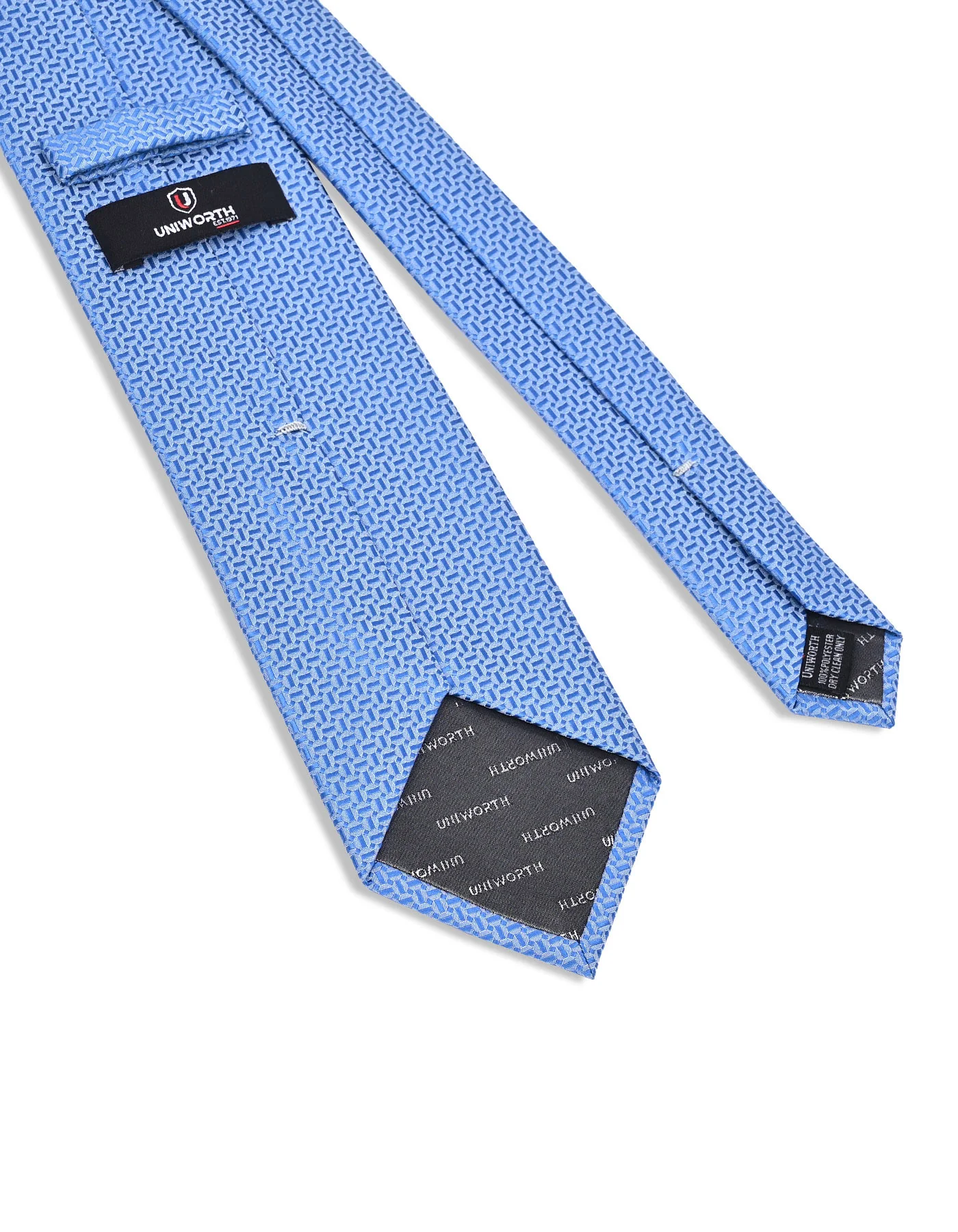 L Blue Geometric Tie - Image 3