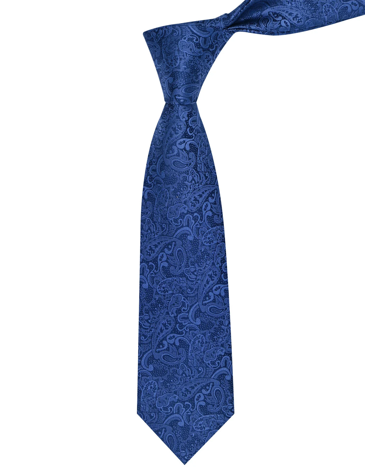 L Blue Paisley Tie - Image 2