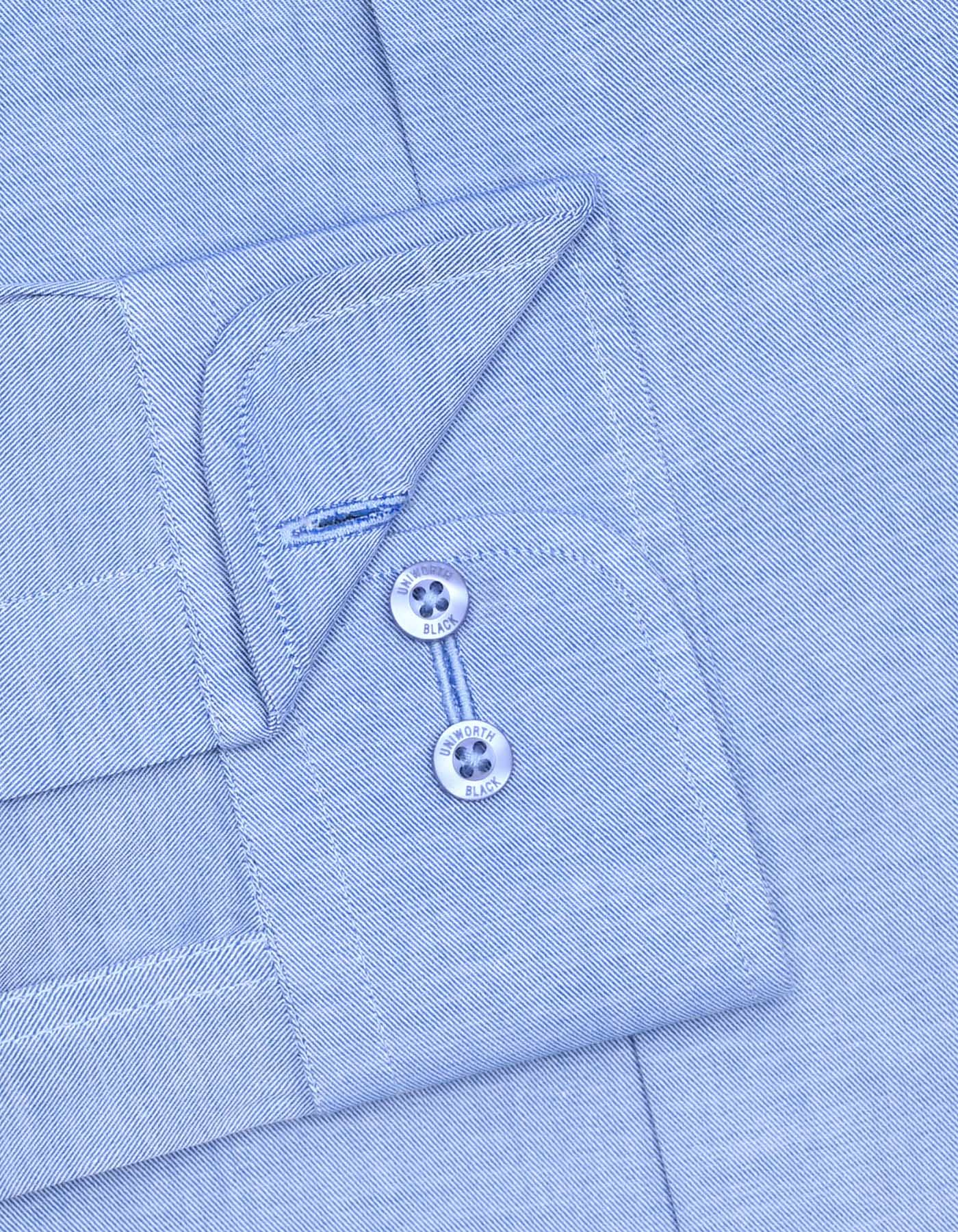L Blue Plain Classic Fit Shirt - Image 3