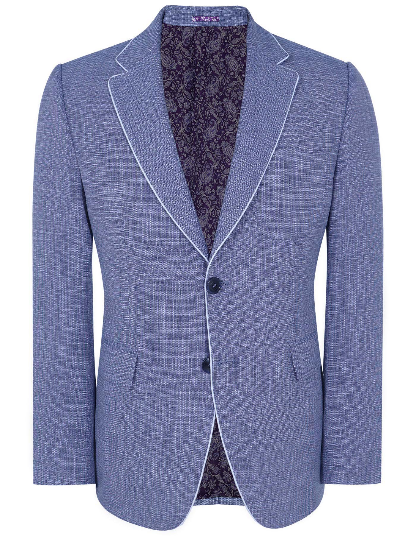 L Blue Tailored Smart Fit Coat