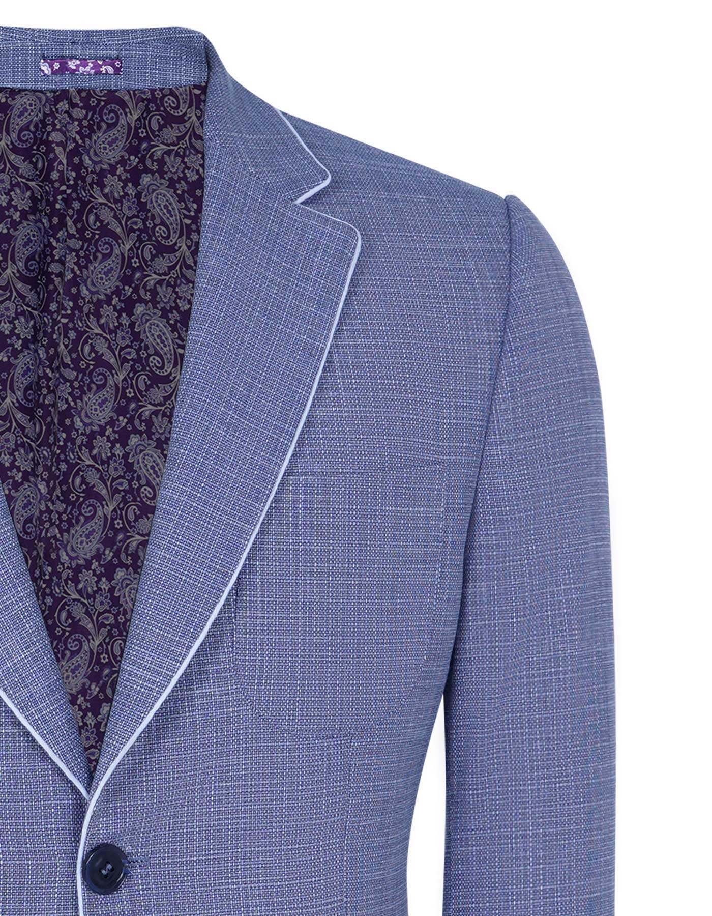 L Blue Tailored Smart Fit Coat - Image 2