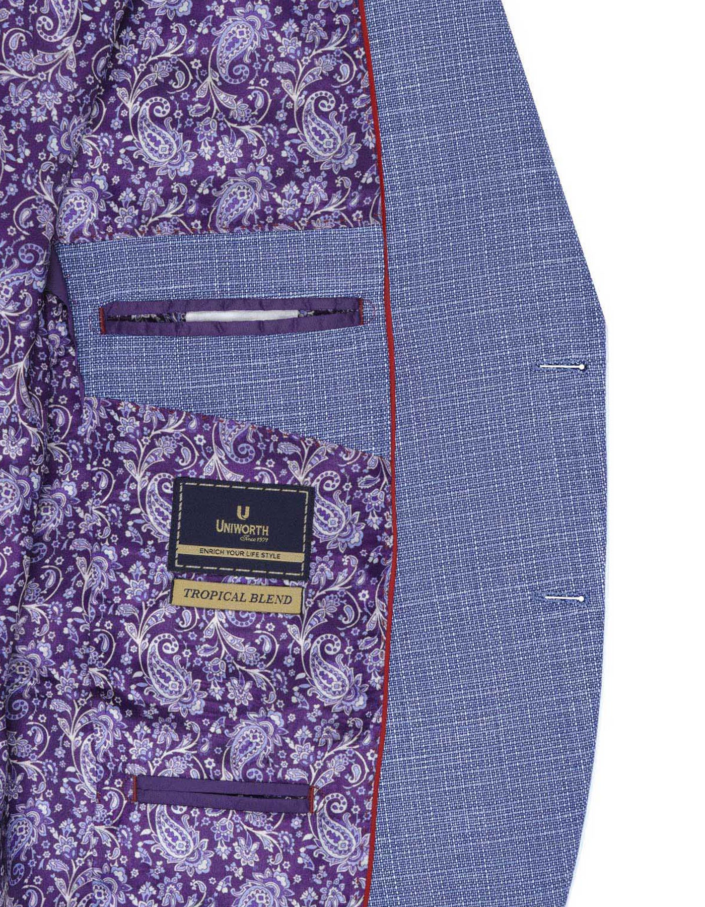 L Blue Tailored Smart Fit Coat - Image 5