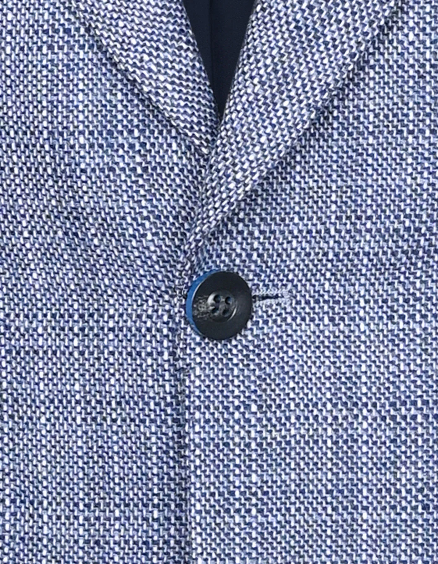 L Blue Texture Tailored Smart Fit Coat - Image 3