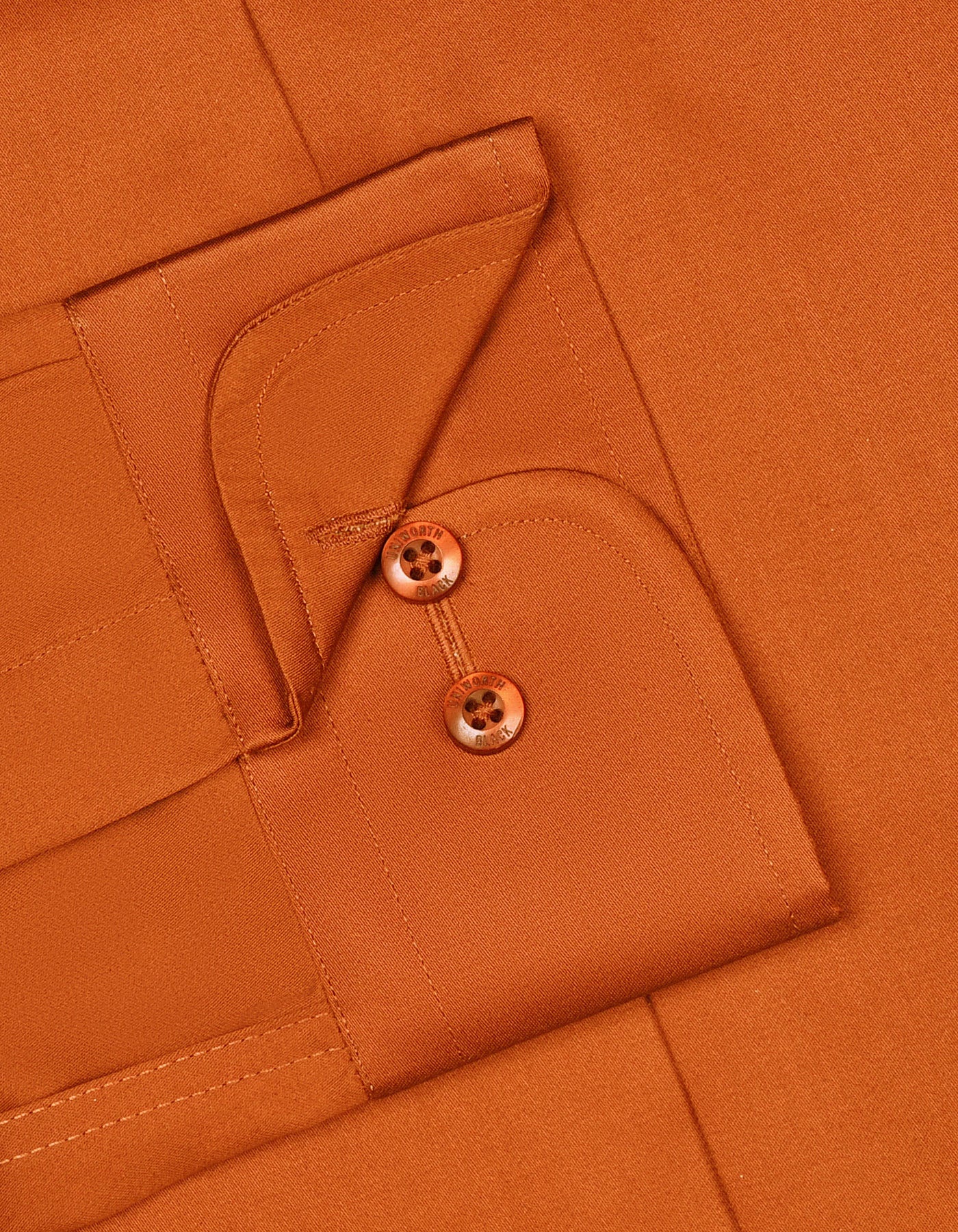 L Brown Plain Classic Fit Shirt - Image 3