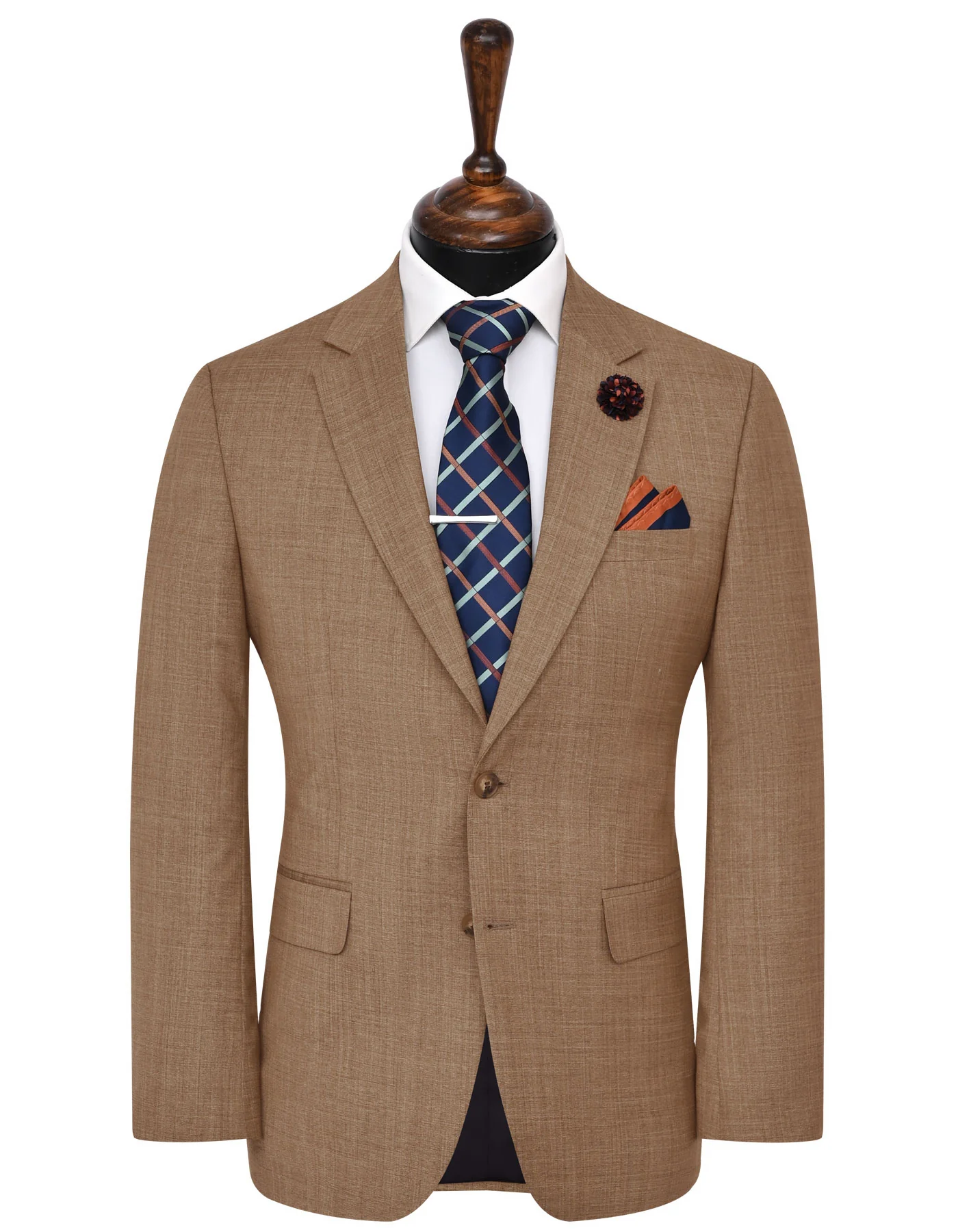 L Brown Texture Smart Fit Suit