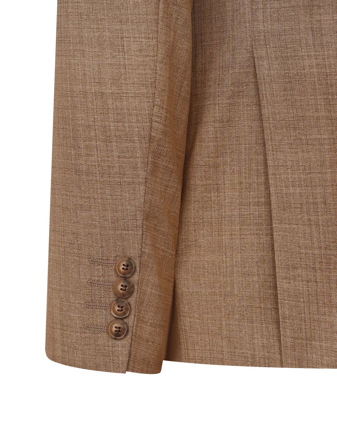 L Brown Texture Smart Fit Suit - Image 3
