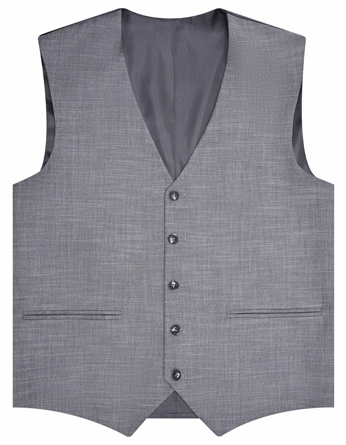 L Charcoal Texture Tailored Smart Fit Suit - Image 3