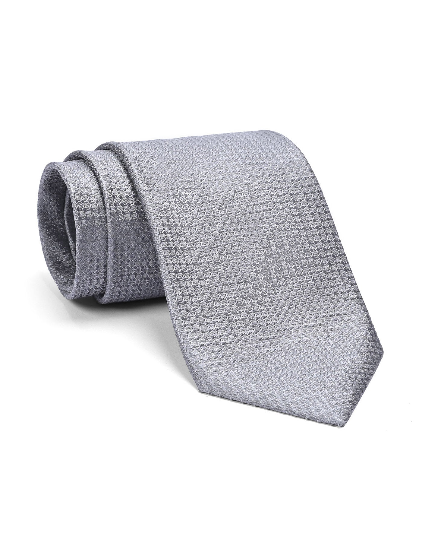 L Grey Geometric Tie