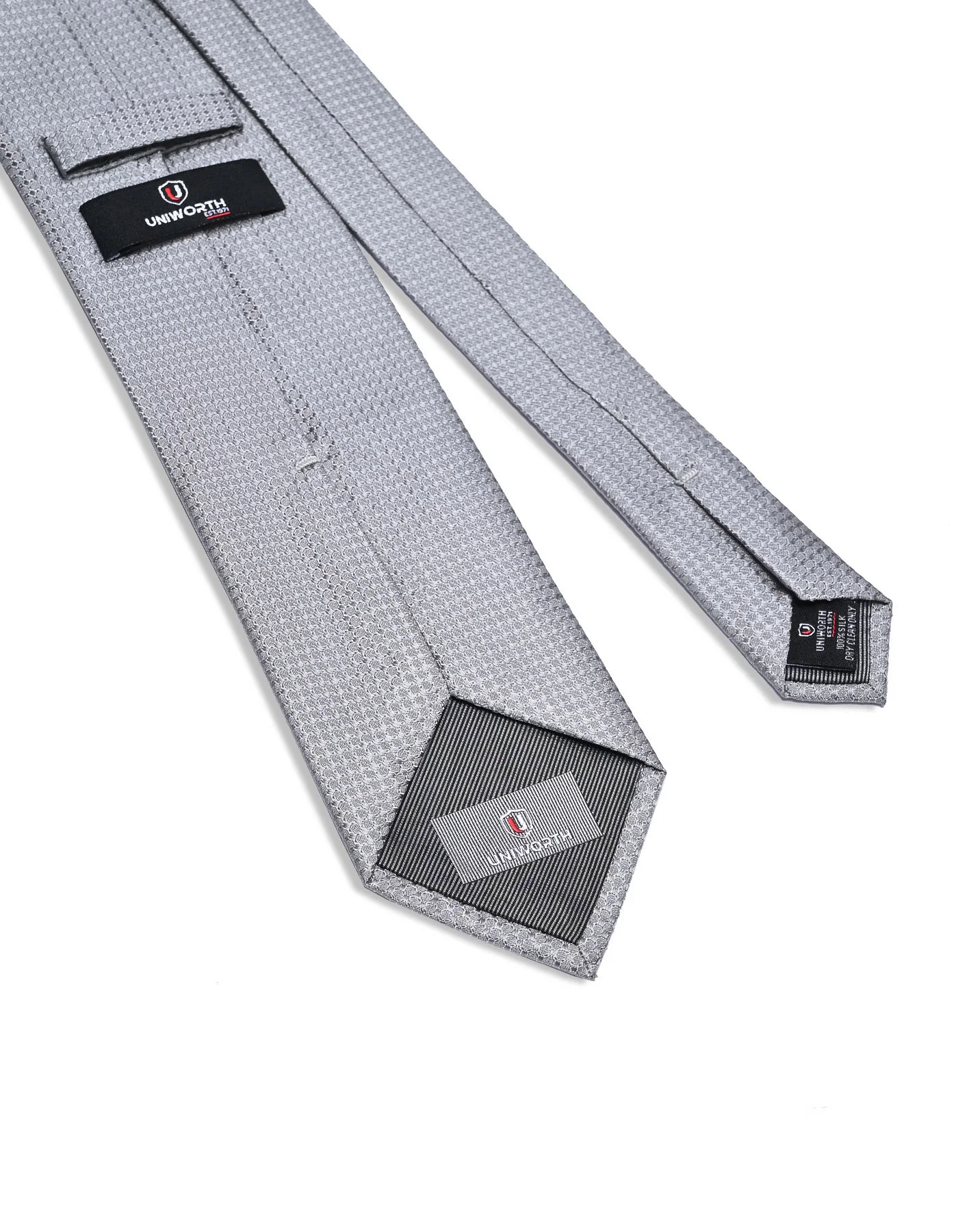 L Grey Geometric Tie - Image 3