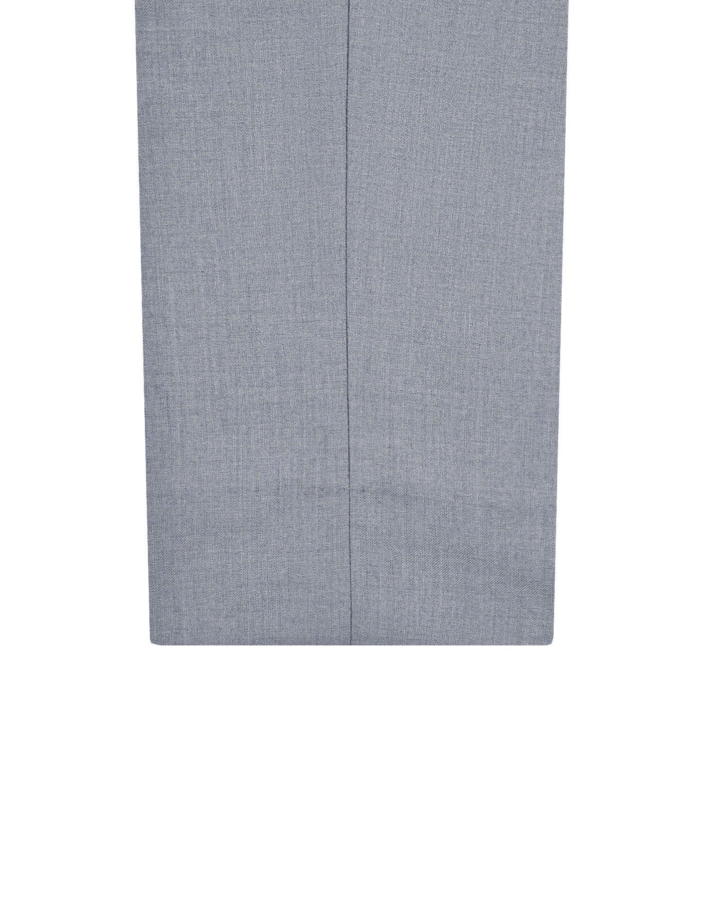 L Grey Plain Classic Fit Formal Trouser - Image 3
