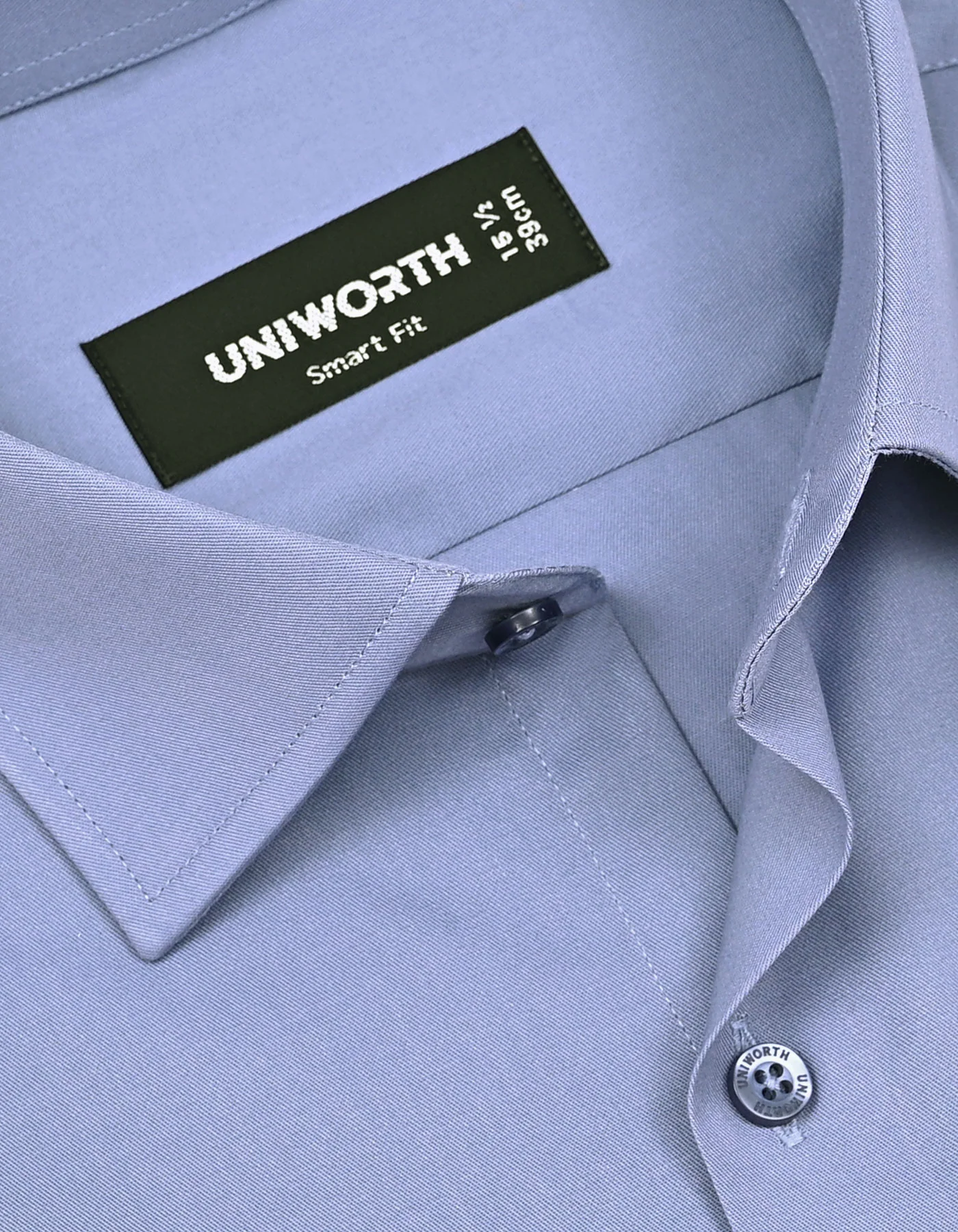L Grey Plain Tailored Smart Fit Shirt - Image 2
