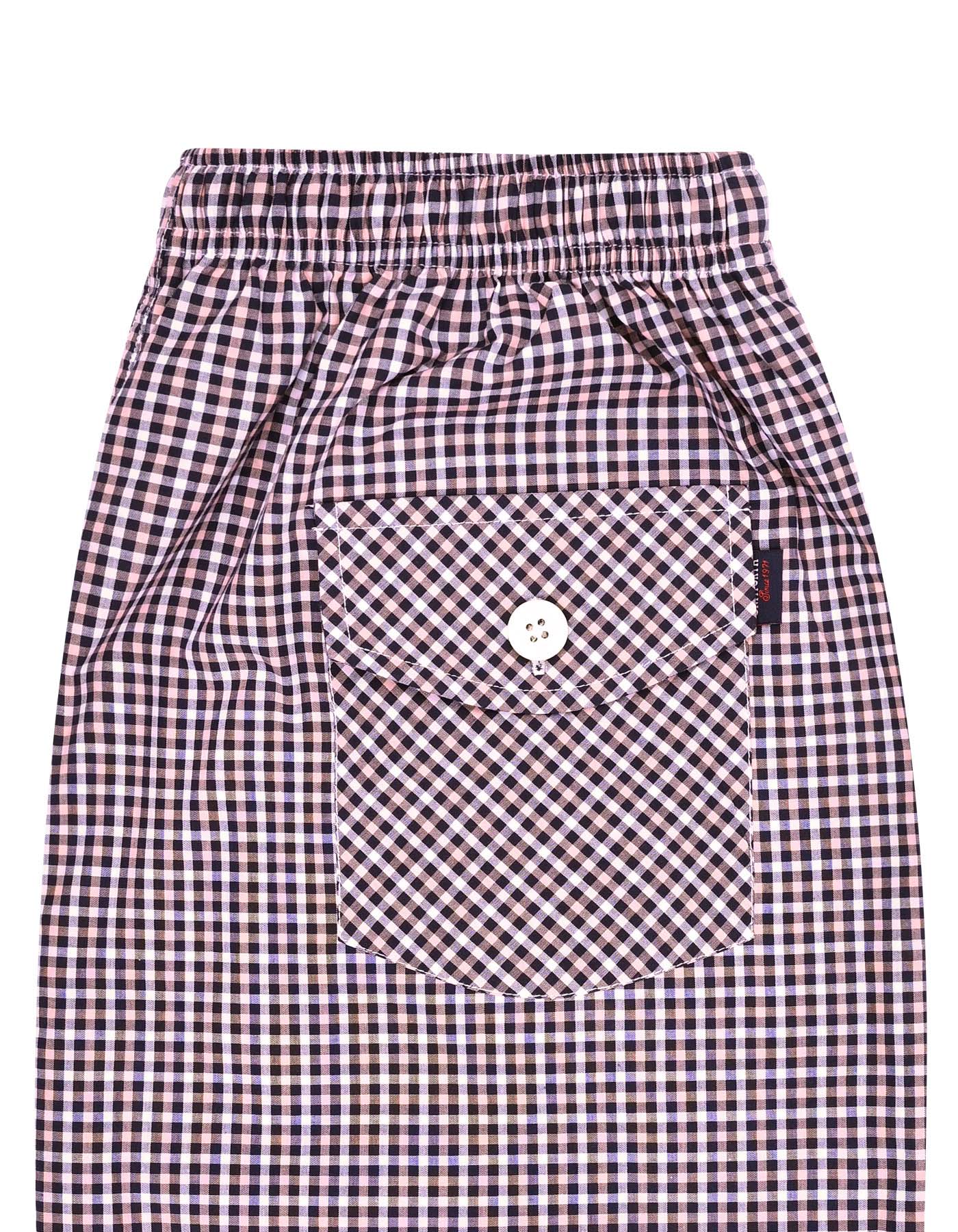 L Pink Check Cross Pocket Woven Pajama - Image 3