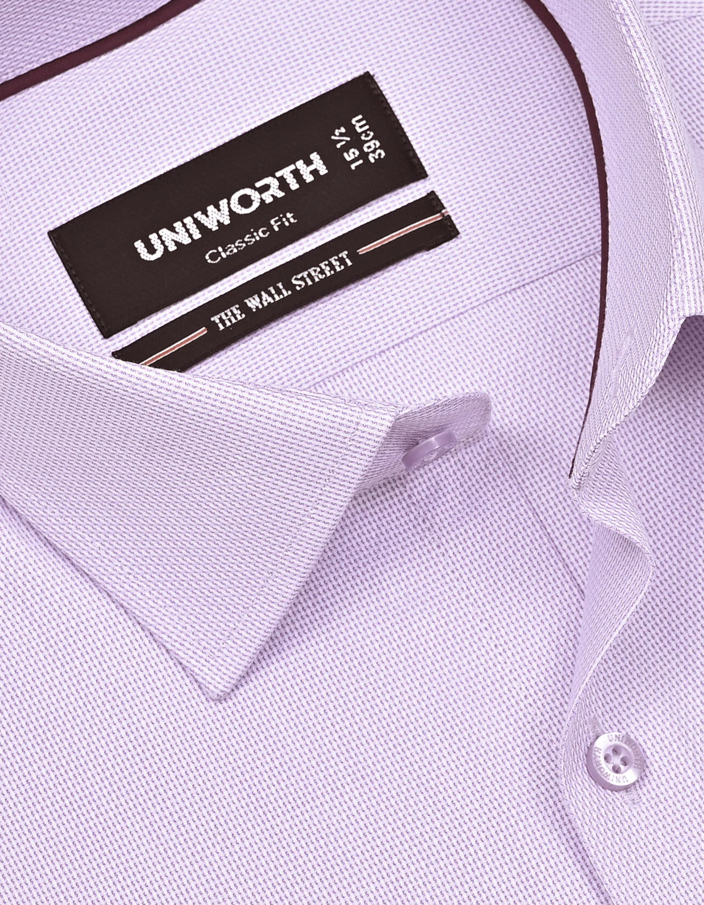 L Purple Self Classic Fit Shirt - Image 2
