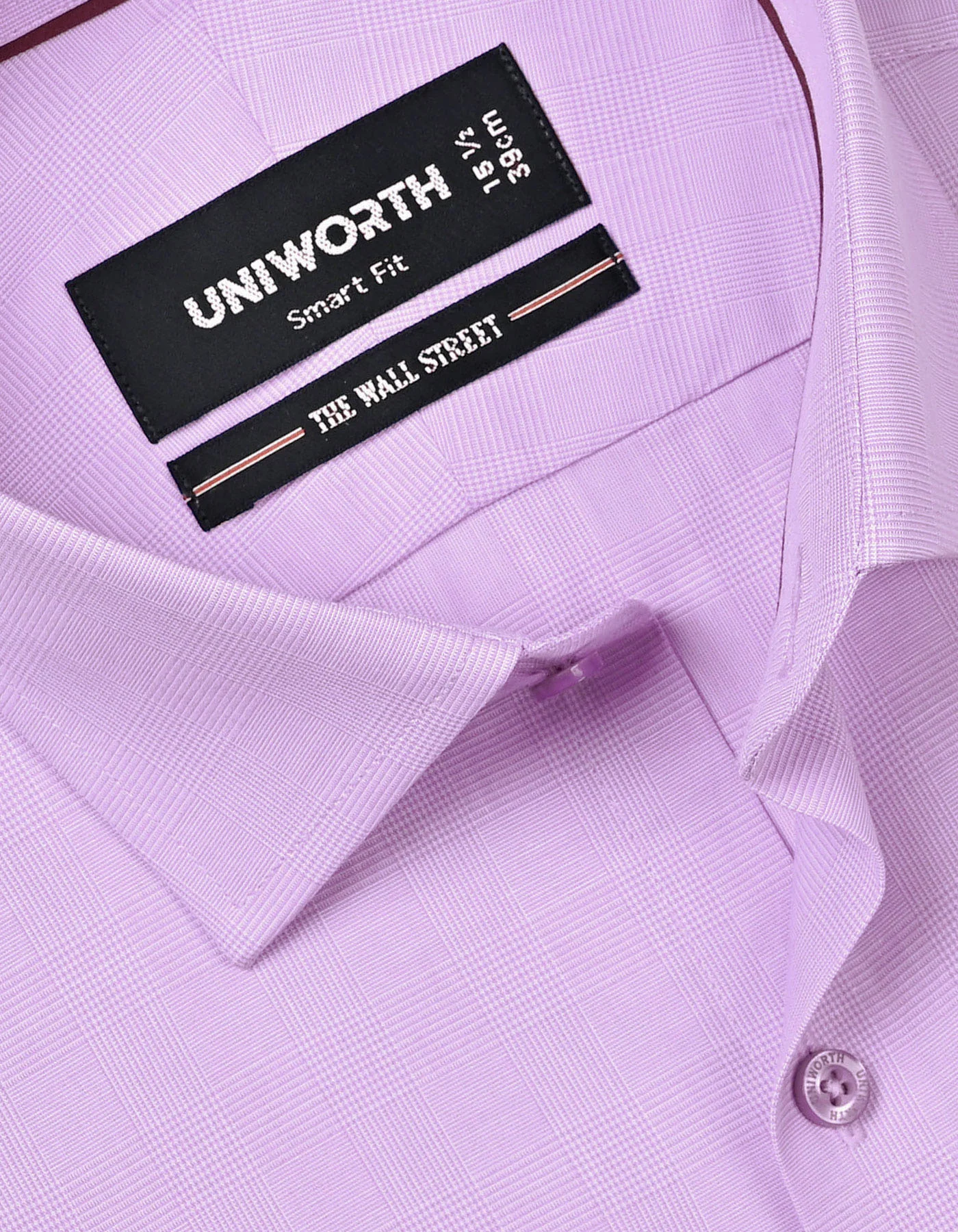L Purple Self Tailored Smart Fit Shirt - Image 2