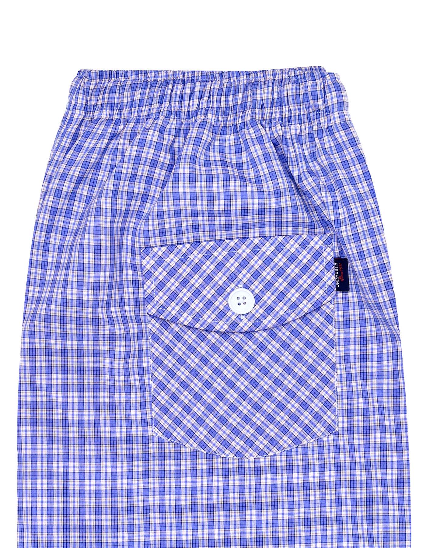 Lilac Check Cross Pocket Woven Pajama - Image 3