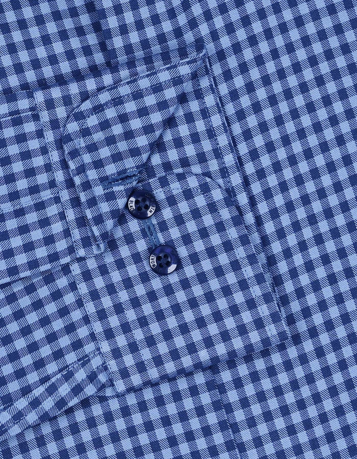 M Blue Check Tailored Smart Fit Shirt - Image 3