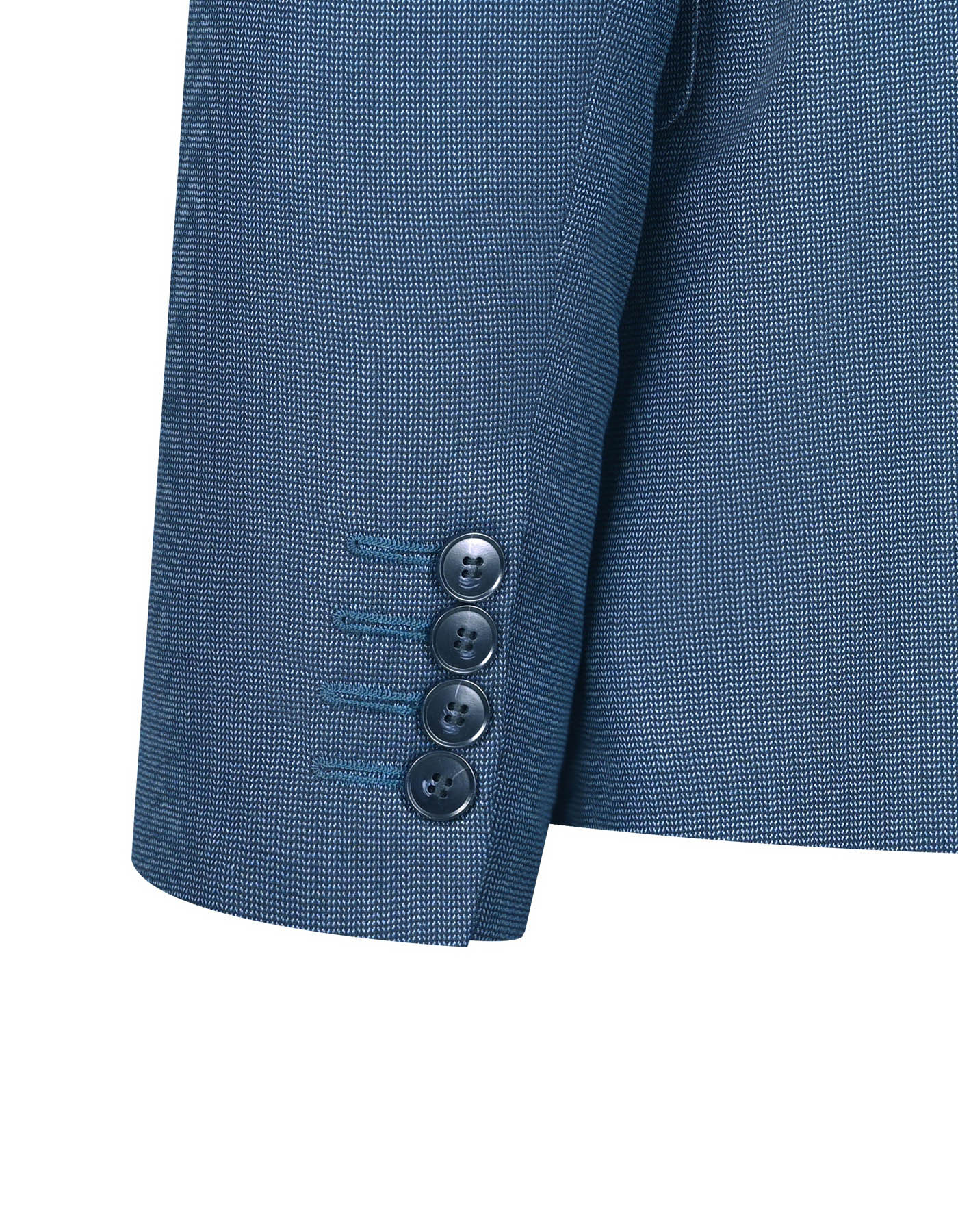 M Blue Texture Tailored Smart Fit Suit - Image 3