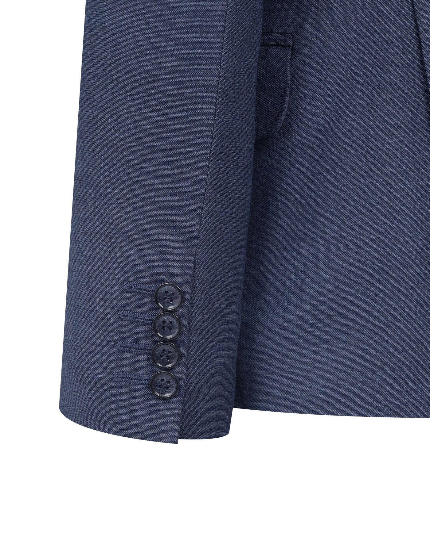 M Blue Texture Tailored Smart Fit Suit - Image 4